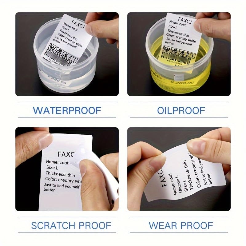 Multiple Sizes of Label Tapes for NIIMBOT B1 B21 B3S Label Maker, 2Rolls Labels Waterproof,Self-Adhesive Thermal Printer Labels (50x30mm), Thermal Label for Logo Label/Barcode/Address Label/Stickers B1-b21-b3s 2Rolls-50x30mmWhite