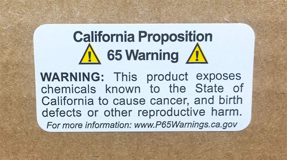 InStockLabels.com Adhesive Warning Labels, California Proposition 65 Short-Form Sticker Pack, 1 Inch Inch x 2 Inch Inch, Pack of 500