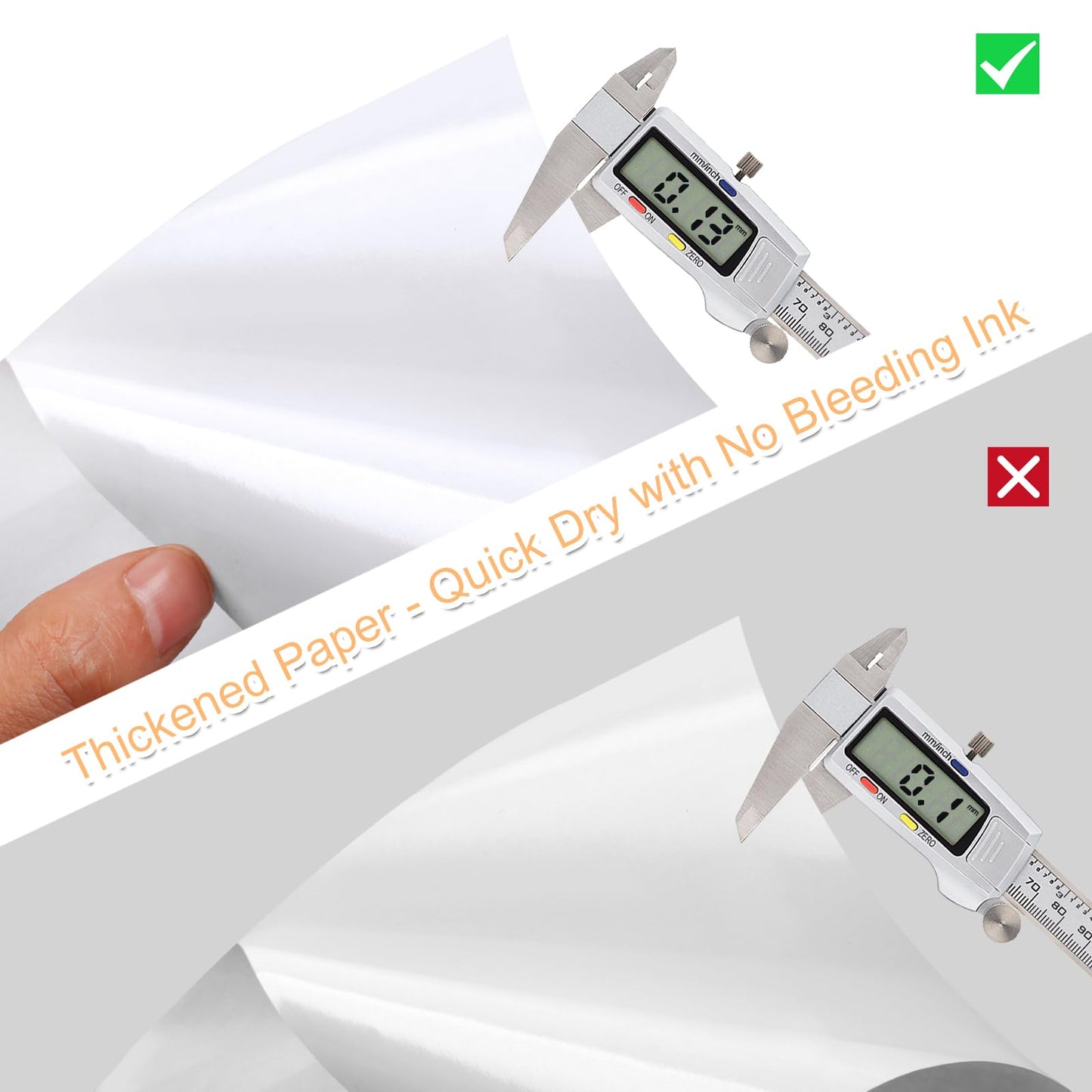 Printable Sticker Paper for Inkjet Printer, 40 Sheets 8.5inchesx11” Matte Sticker Printer Paper Full Sheet Labels, Sticker Paper for Printer Sticker Labels, for Laser/Inkjet Printers, Letter Size 8.5x11"|40 Labels