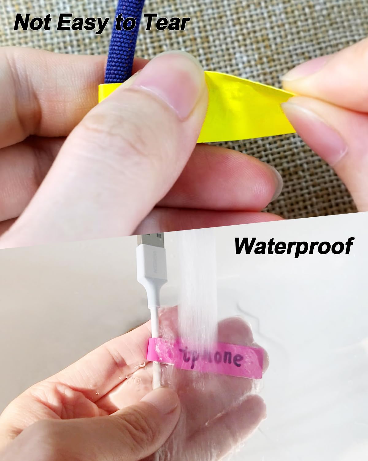 270 Pcs Cable Labels - 9 Colors, Waterproof, Self-Adhesive, Tear Resistant Wire Labels for Electronics & Laser Printer 9 Sheet/9 Colors (270 Pcs)