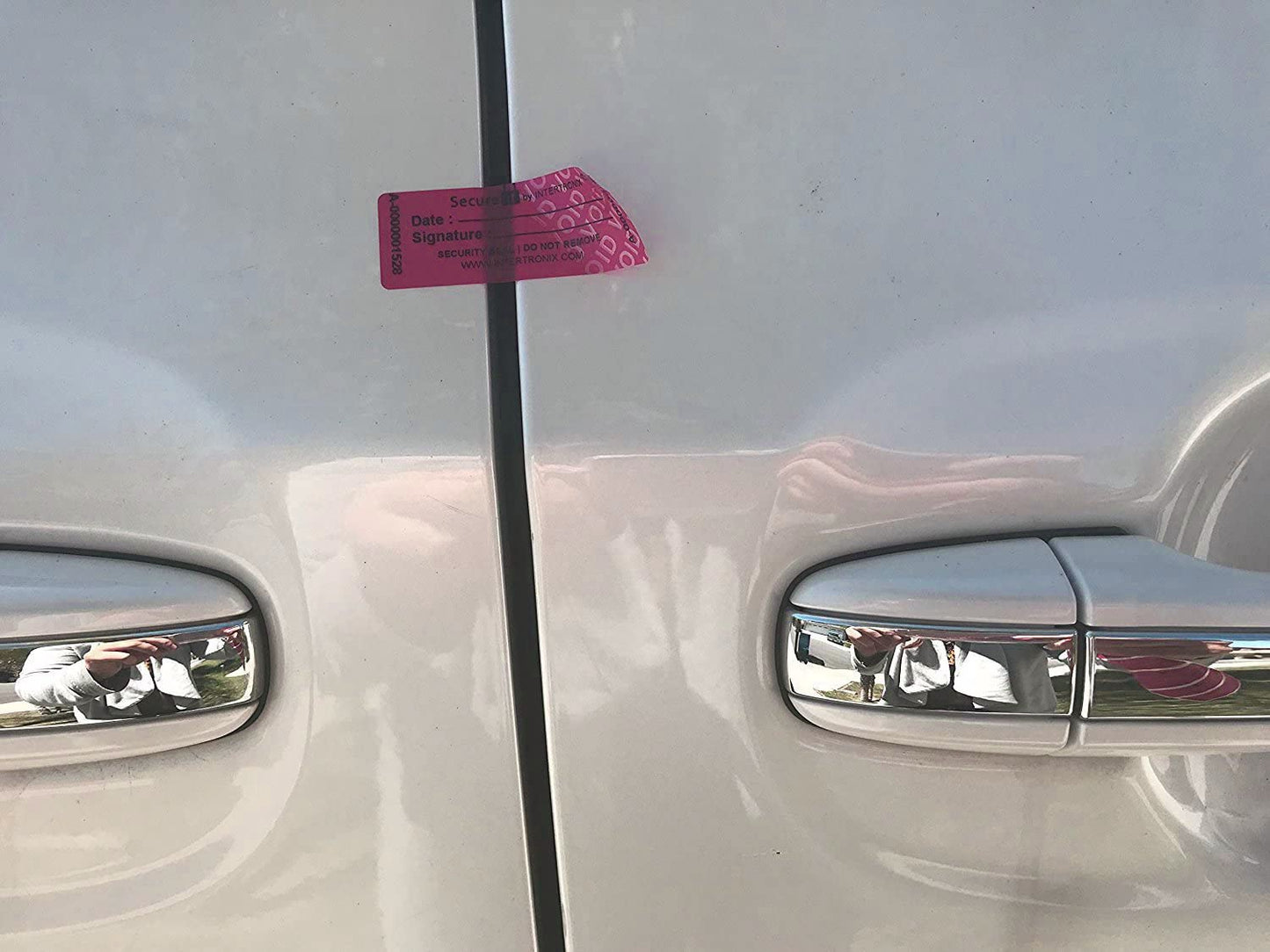 100 High Security Tamper Evident Warranty Void Hologram Labels/Stickers w/Unique Sequential Serial Numbering (Red Gas and Calibration - Non Residue)