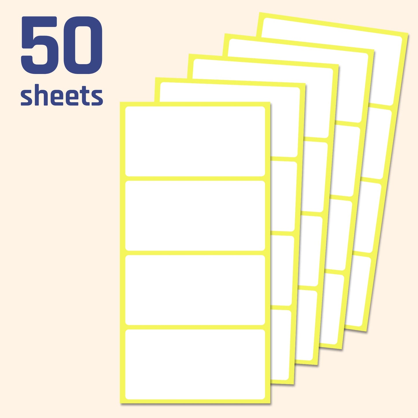 200 Pack - White Labels Stickers for Storage Bins, Boxes, Organizing - 3" x 1.5"