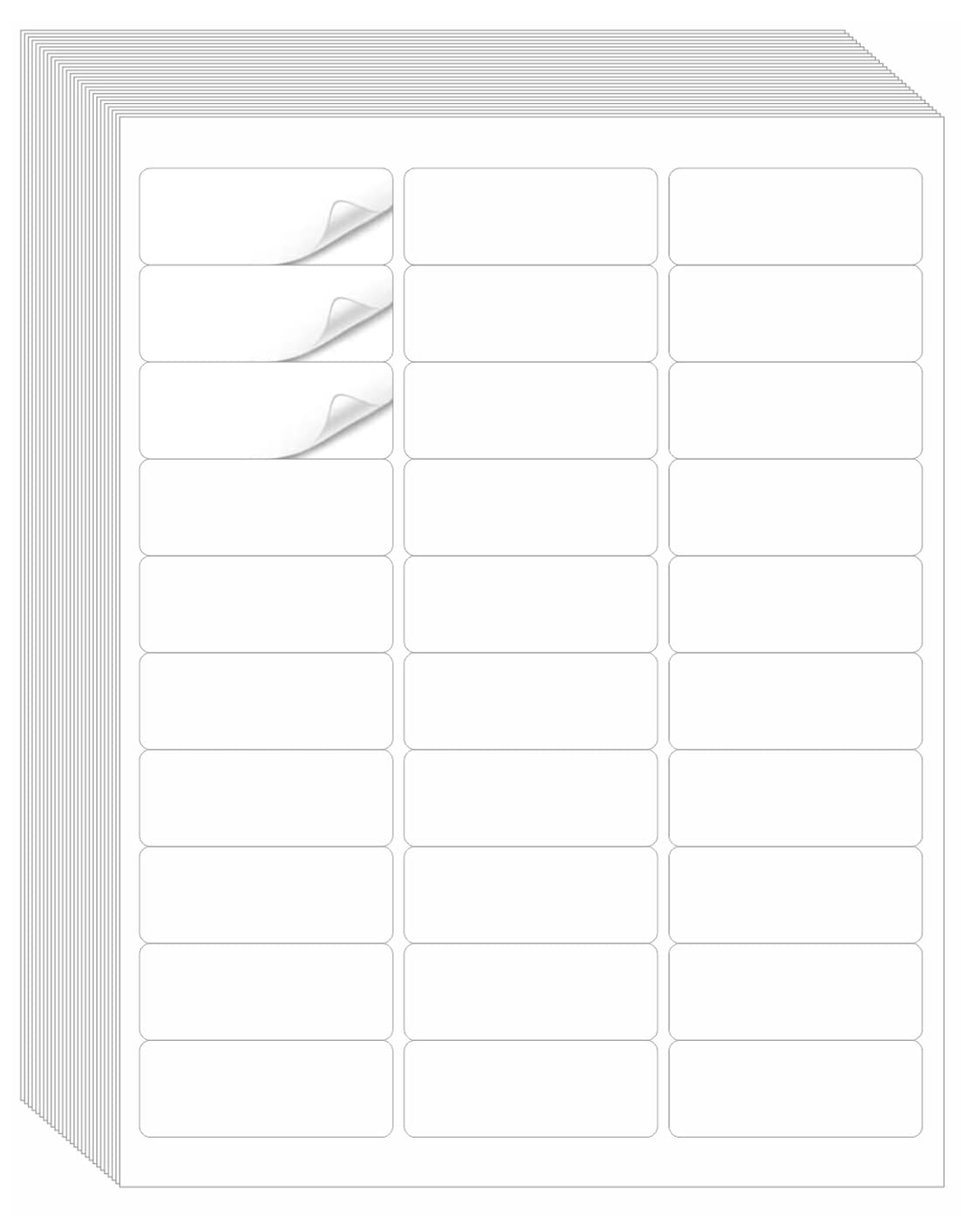 Address Labels, JIQEZNL Premium 1" x 2-5/8" Mailing Labels for Envelopes, 900 Address Label Sticker Paper for Laser/Ink Jet Printer, White Blank Printable Sticker Labels 30 Per Sheet 8.5"×11" 1" x 2-5/8" | 30 Sheets