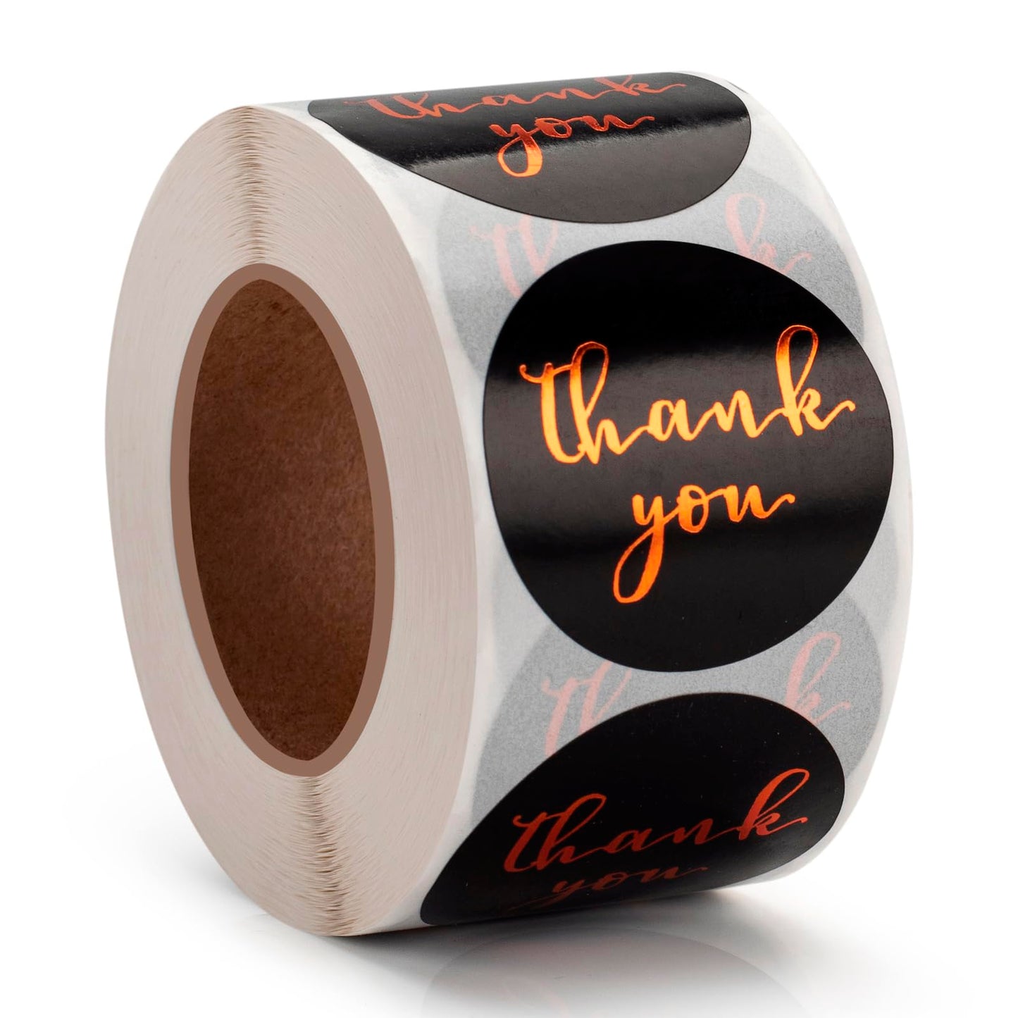 1.5'' Thank You Stickers, Adhesive Gold Font Thank You Stickers Labels, Round Small Business Stickers, Ideal for Bakery, Boutiques,Retailers & Small Business Owners, 500 Labels Per Roll