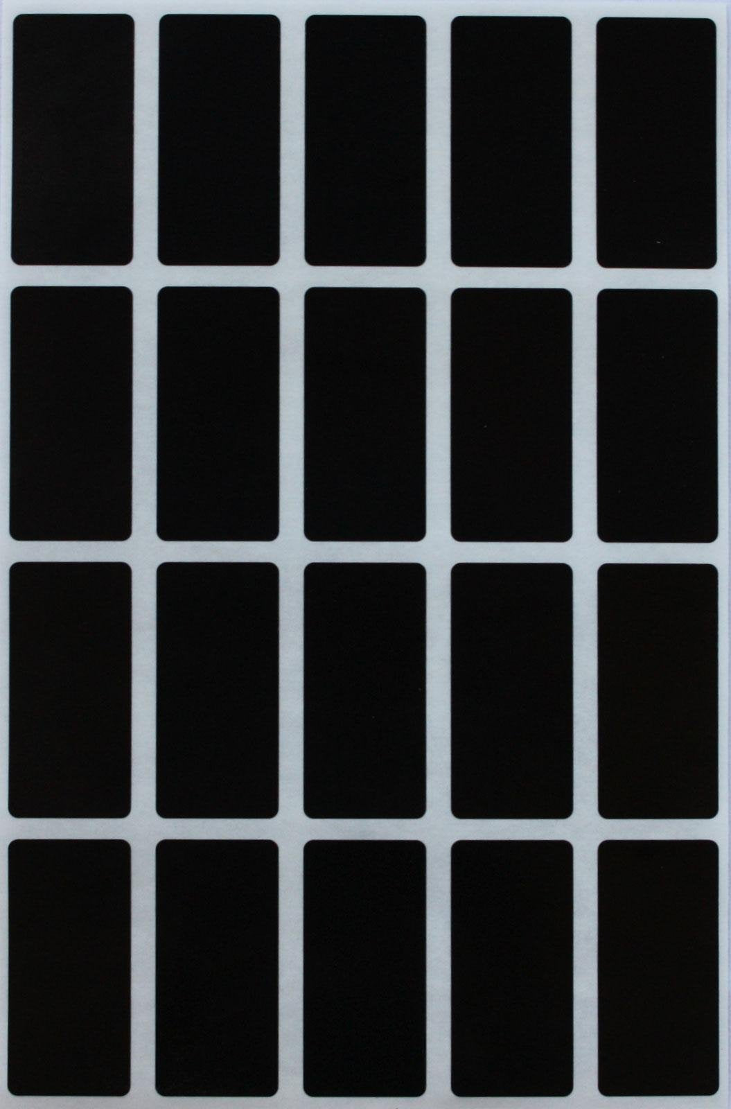 Royal Green Rectangle Shape Sticker 1.57 inch x 0.75 inch Black Stickers Rectangular Labels (40mm x 19mm) - 300 Pack