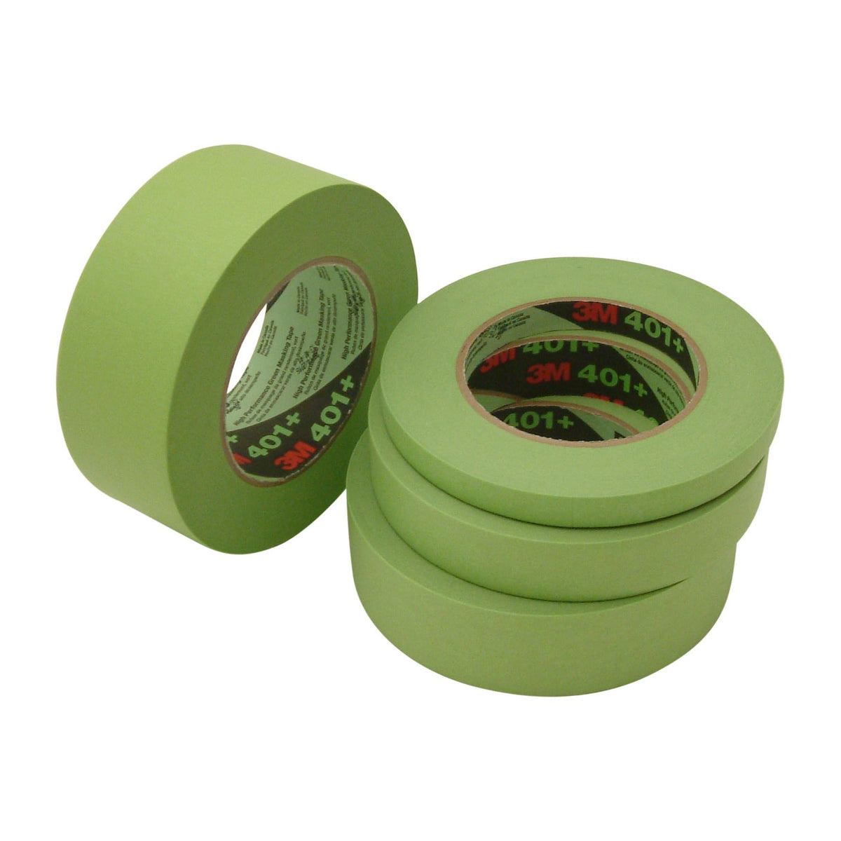 3M™ High Performance Green Masking Tape 401+, 24 mm x 55 m 6.7 mil, 24 Roll/Case 1 Inch x 60 Yards (Pack of 1)