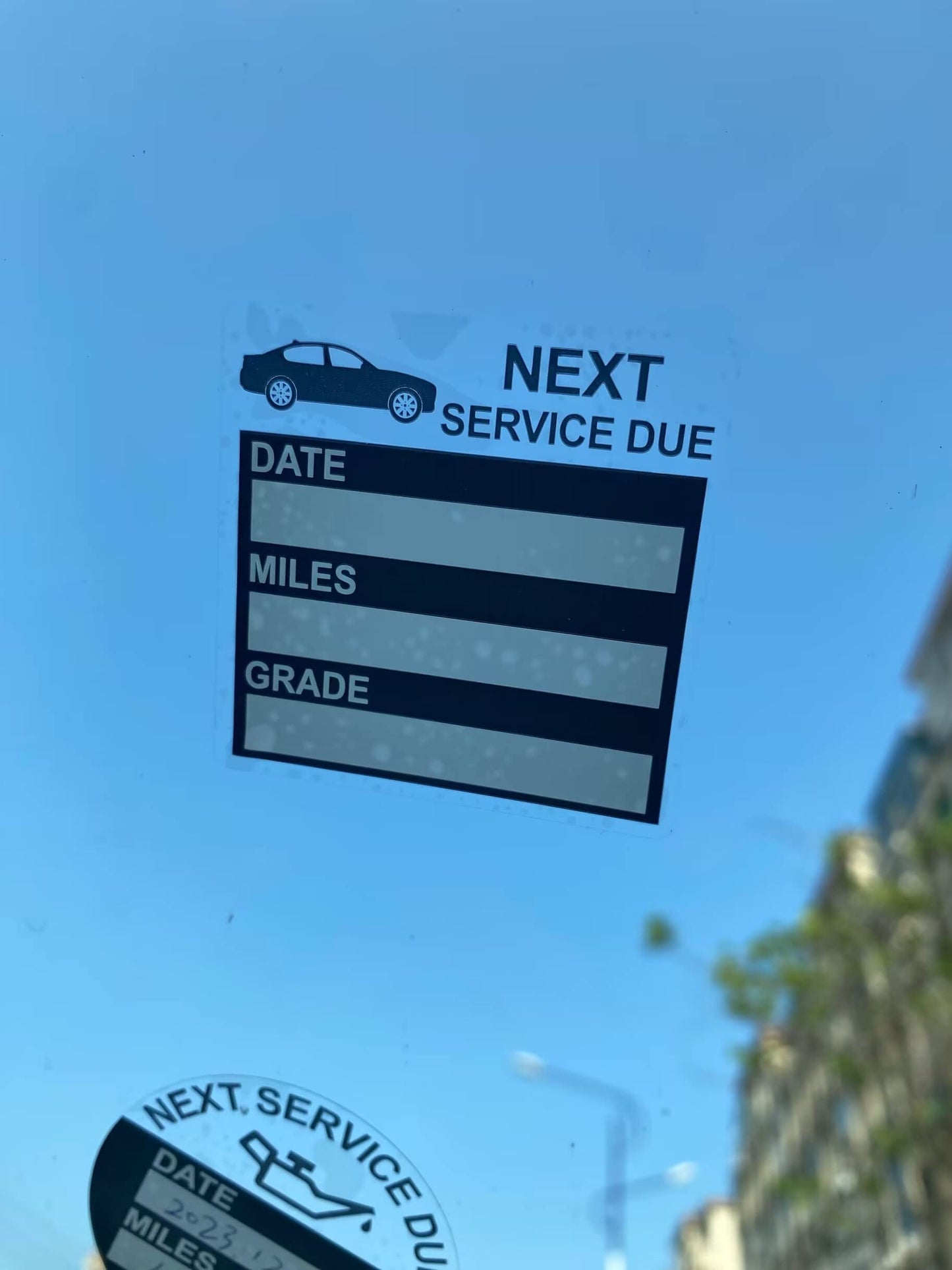 2X2 inch Oil Change Service Reminder Static Cling Stickers Oil Change Stickers 60 Labels