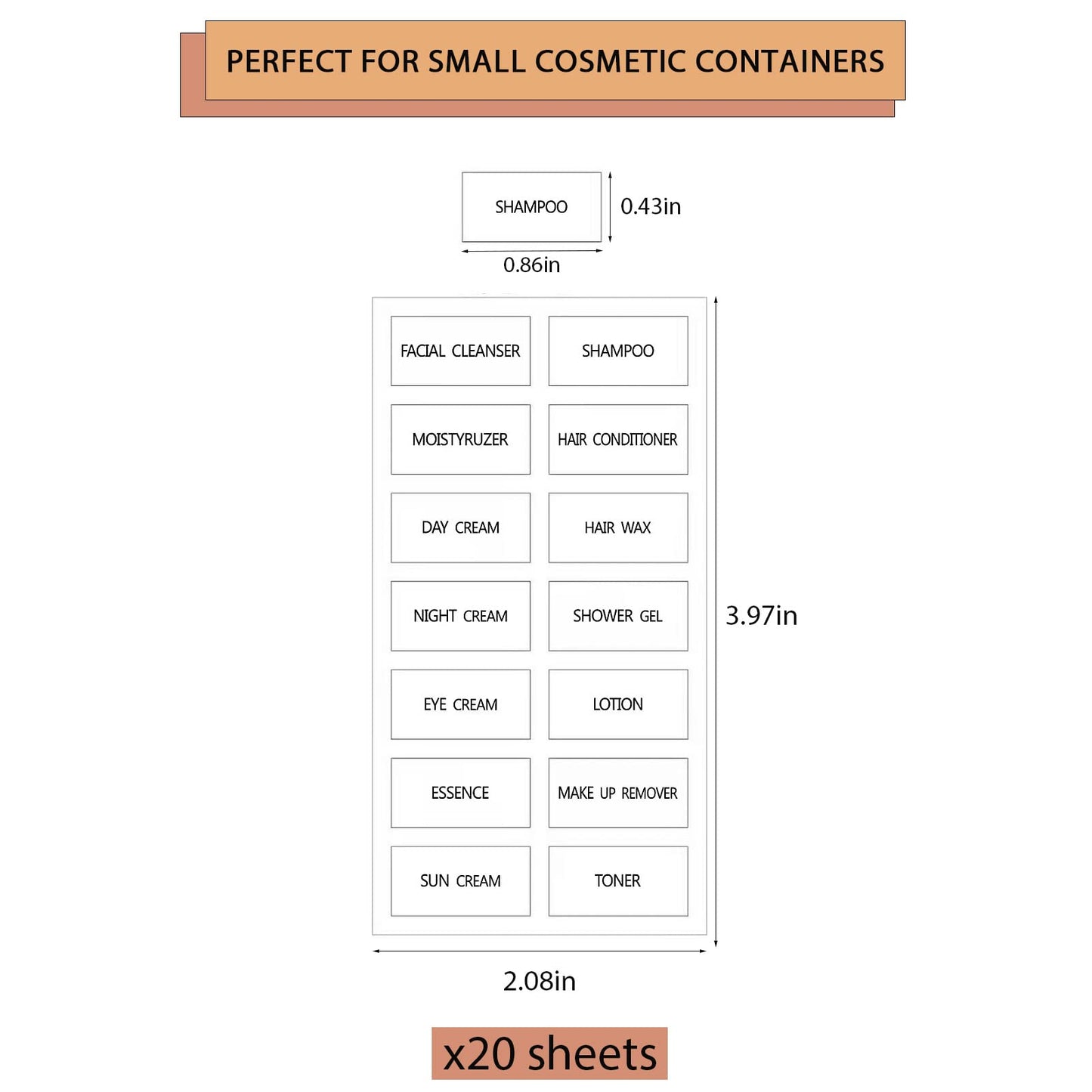 280pcs Waterproof Bottle Labels - Clear, Small, Cosmetic, Bathroom, Beauty, Skincare, Travel, Toiletries Stickers