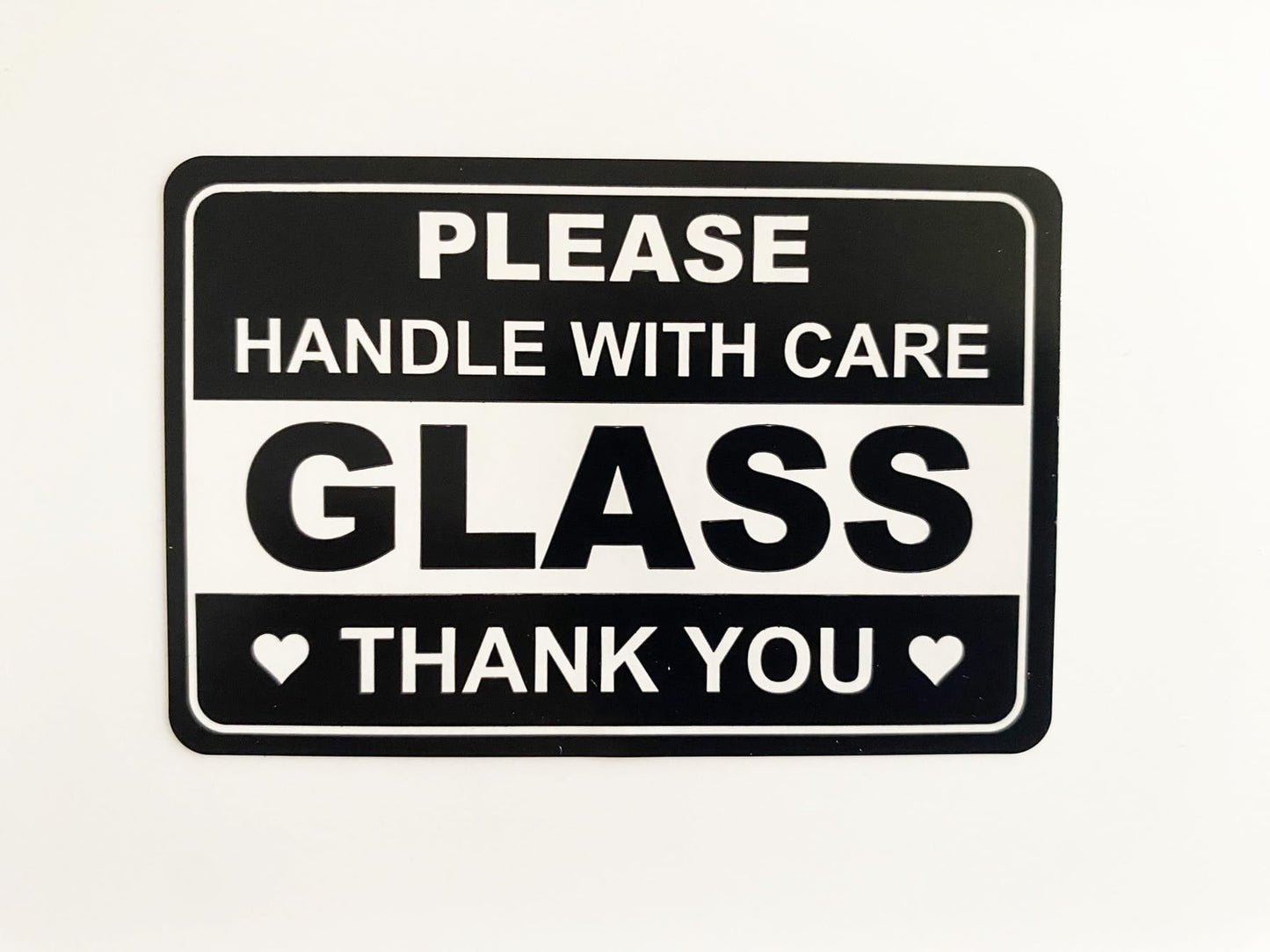 2"x3" 200 PCS Black Glass Handle with Care Stickers for Shipping Mailing Cartons Envelops Adhesive Labels