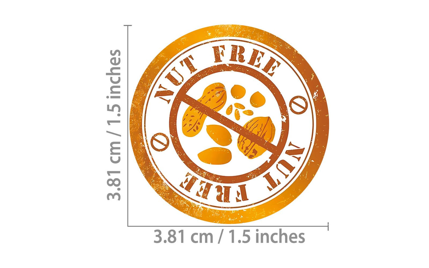Nut Free Stickers Food Allergy Rotation Labels 1.5 Inch Round Circle Dots 500 Adhesive Stickers