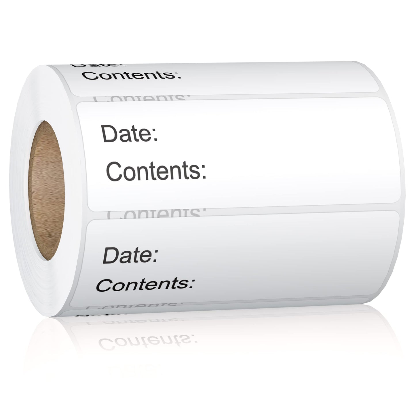 500 Pcs 1" x 3" Freezer Refrigerator Food Labels, Removable Adhesive, Water Oil Resistant, No Residue Food Storage Containers Labels Perfect for Monitoring Your Food in Kitchen Freezer - Black