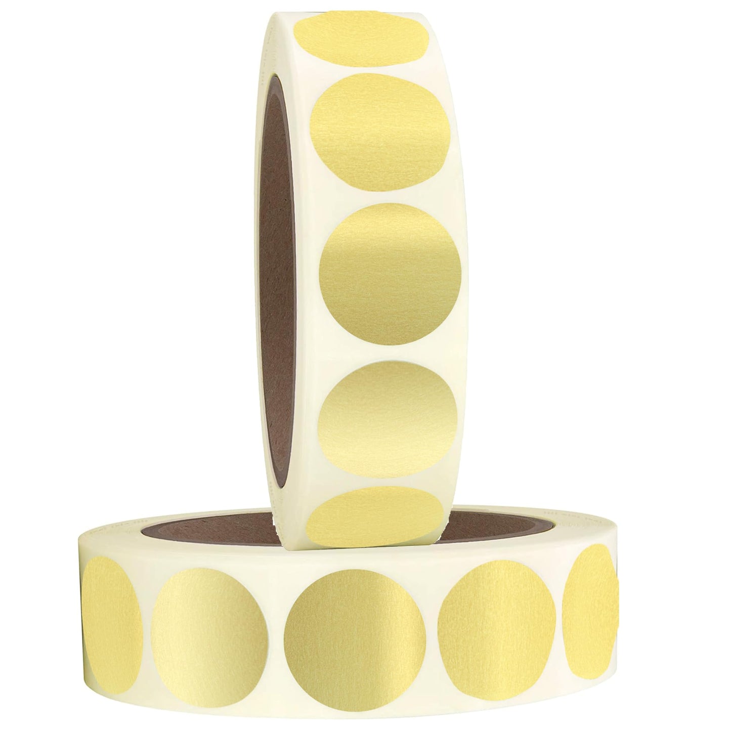 Performore Gold Circle Stickers - 1 Inch Round Labels - Gold Metallic Dots - Stickers for Envelopes - Gold Envelope Seals - 1000 Stickers per Roll