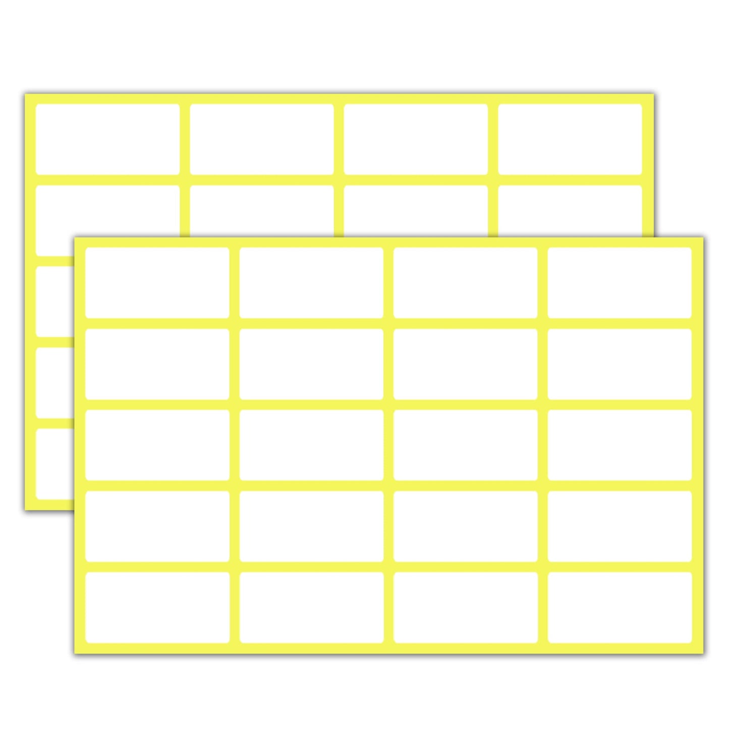 500 Pack, 1.5" x 0.75" - Blank White Labels Stickers to Write On, Stick On Adhesive Sticky Labels 500 Pieces