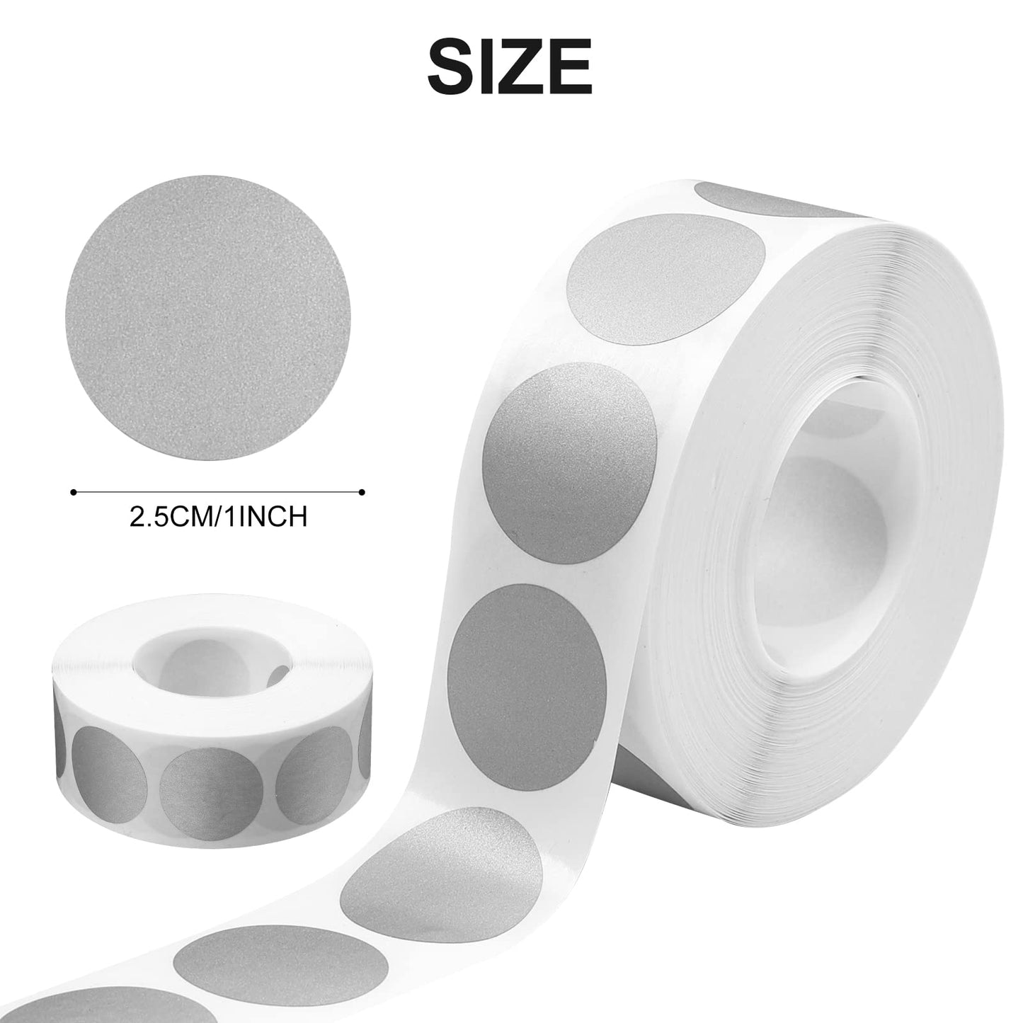 Scratch Off Sticker 1inch Round Silver 1000PCS /Roll Scratch Off Label