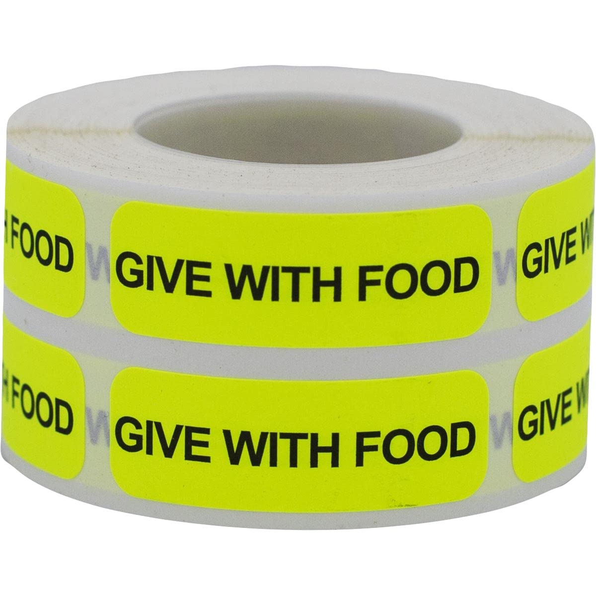 Give with Food Veterinary Medical Healthcare Labels .5 x 1.5 Inch 500 Total Stickers