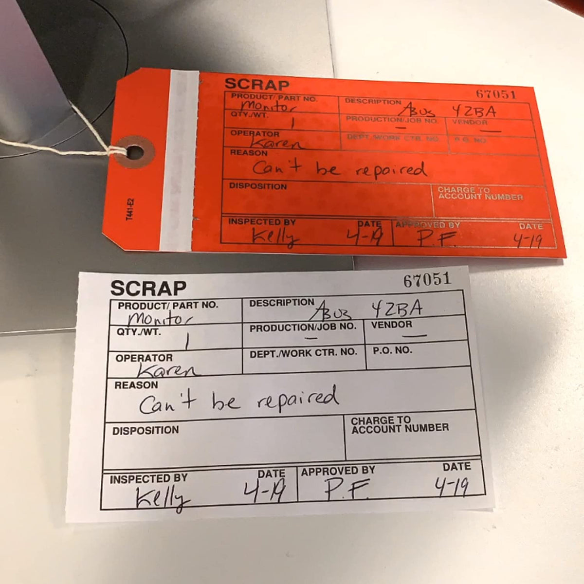 SmartSign Scrap 2 - Part Inventory Tag with Numbers | 3.125" x 6.25" Carbon Tag, Pack of 100