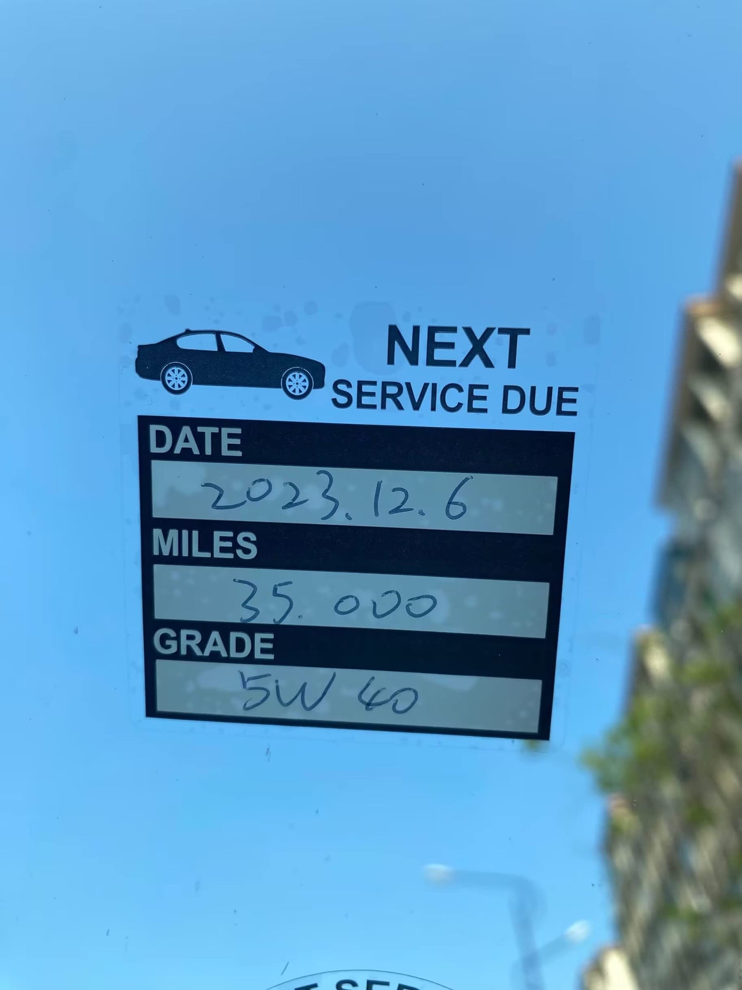 2X2 inch Oil Change Service Reminder Static Cling Stickers Oil Change Stickers 60 Labels