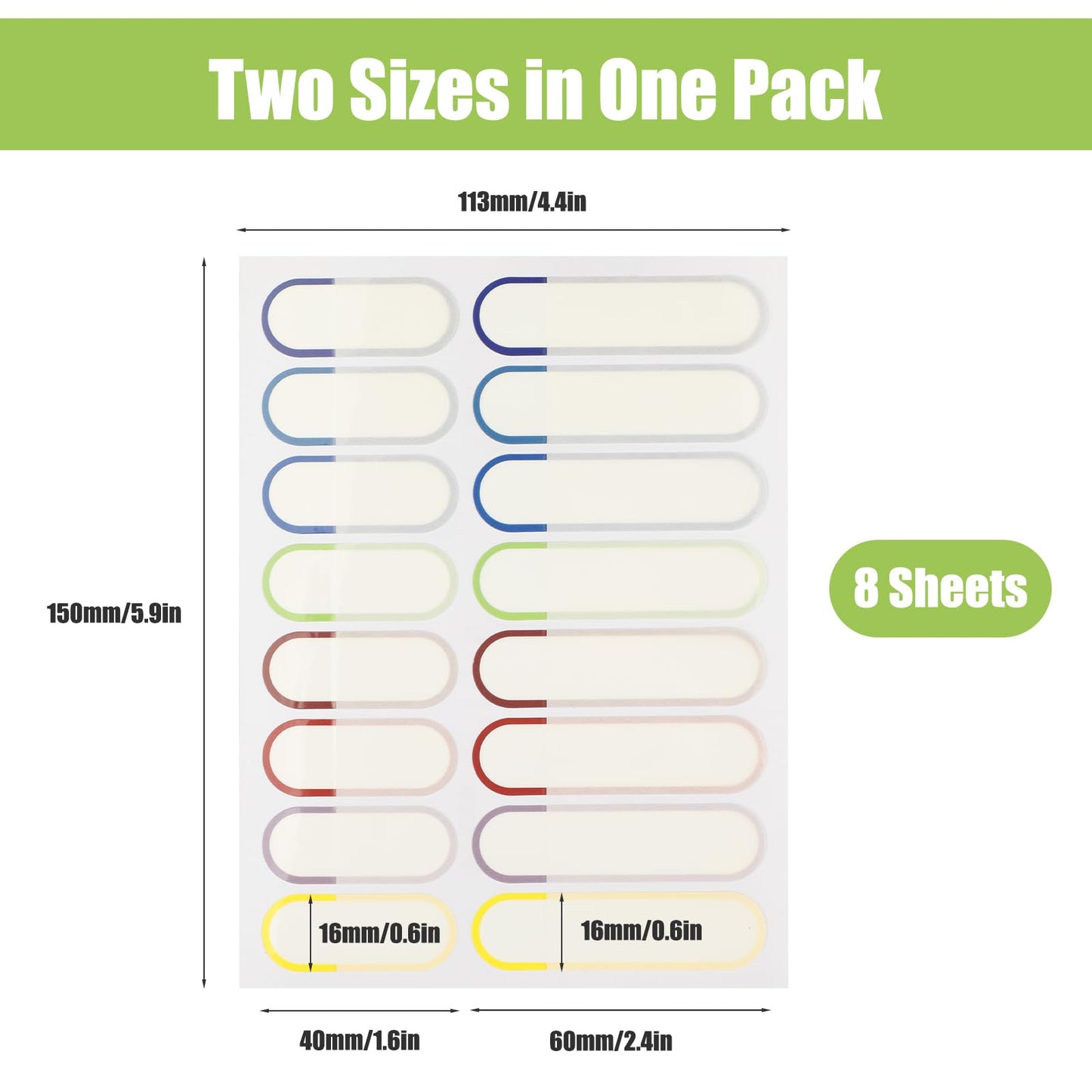 128 PCS Baby Bottle Labels for Daycare, Name Labels for Kids Stuff School Supplies, Waterproof Name Stickers for Daycare Essentials, Self-Laminating, Dishwasher Safe, for Lunch Box Food Containers