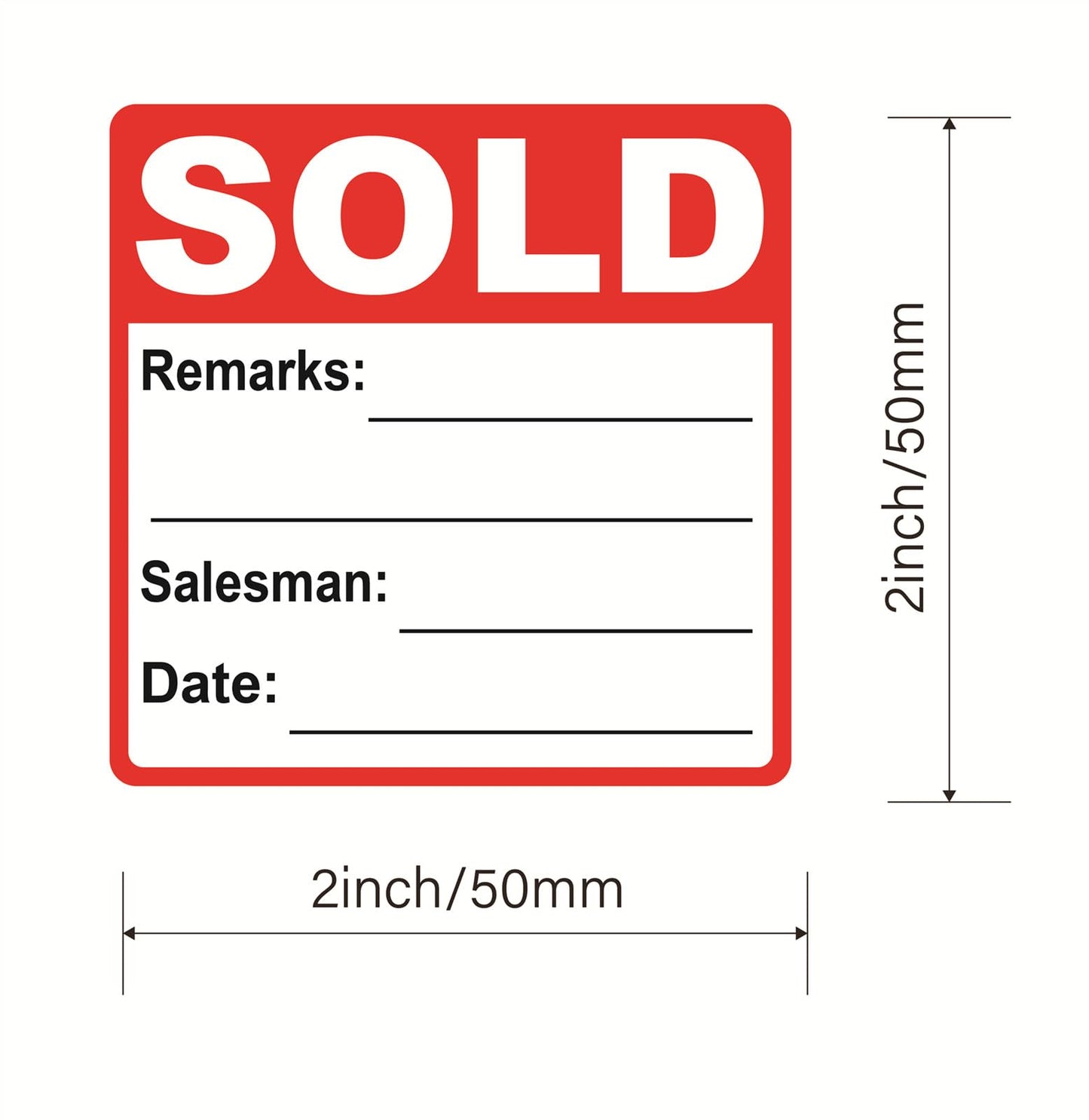 Sold Sticker,2inch 300pcs Sold Salesmen Shop Retail Package Shipping Sticker