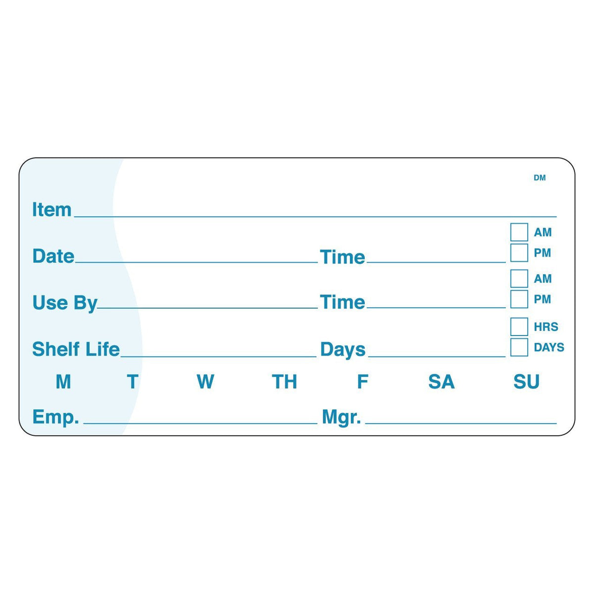 DayMark Safety Systems DissolveMark IT110084 Shelf Life/Use by Dissolvable Label, 2" x 4", White, Roll of 125 2" x 4"