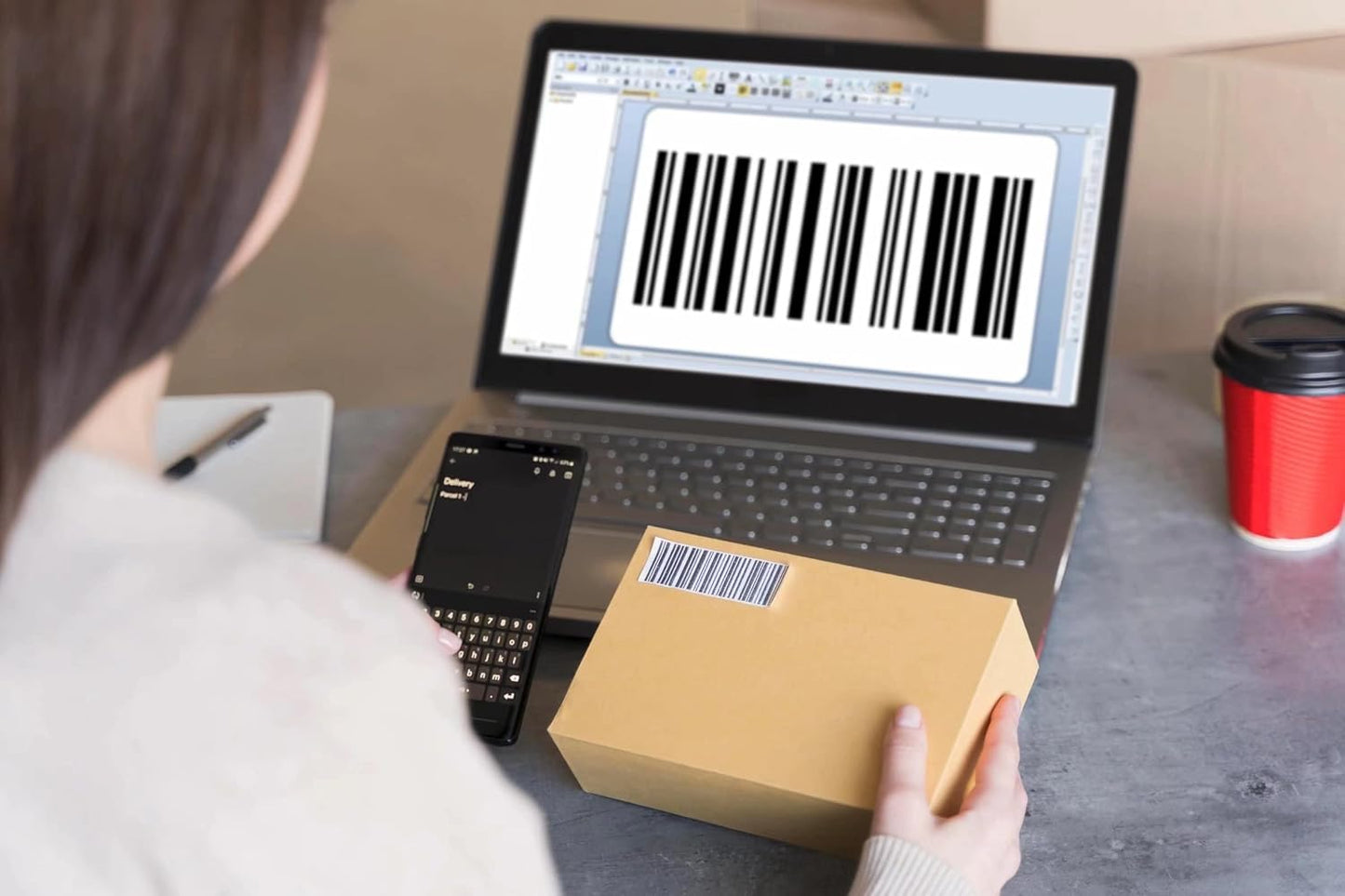 2x1 Thermal Labels Waterproof Thermal Sticker Labels with Perforated Line, 1000 Sheets/1 Roll, White 2"x1"-1000 Labels