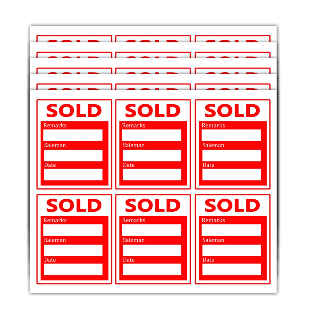 Top label Products Sold Stickers,3x2 Inch Salesman Labels for Small Business,200 Pcs Adhesive Labels
