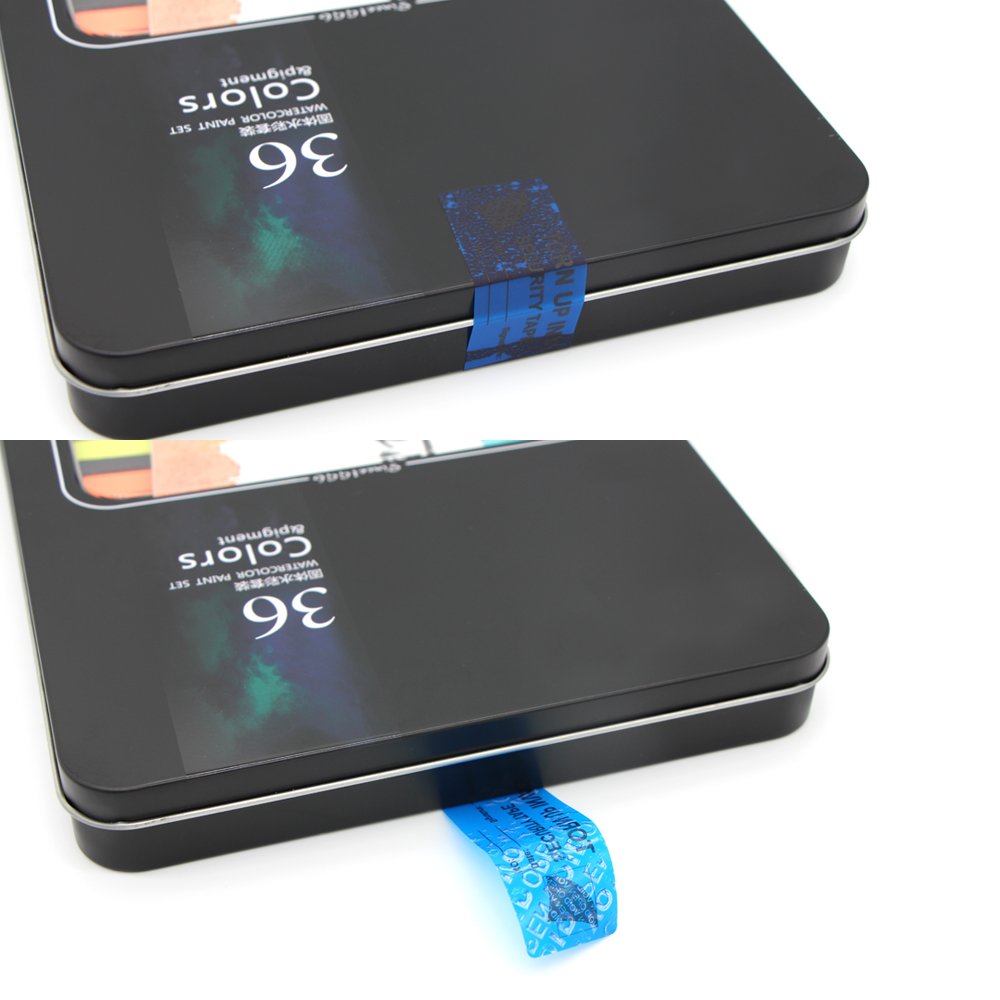 100Pcs Tamper Evident Security Void Stickers1x3 inch Blue No Transfer No Damage to Protected Item Tamper Proof Labels Safety Torn up Invalid Seals Tape