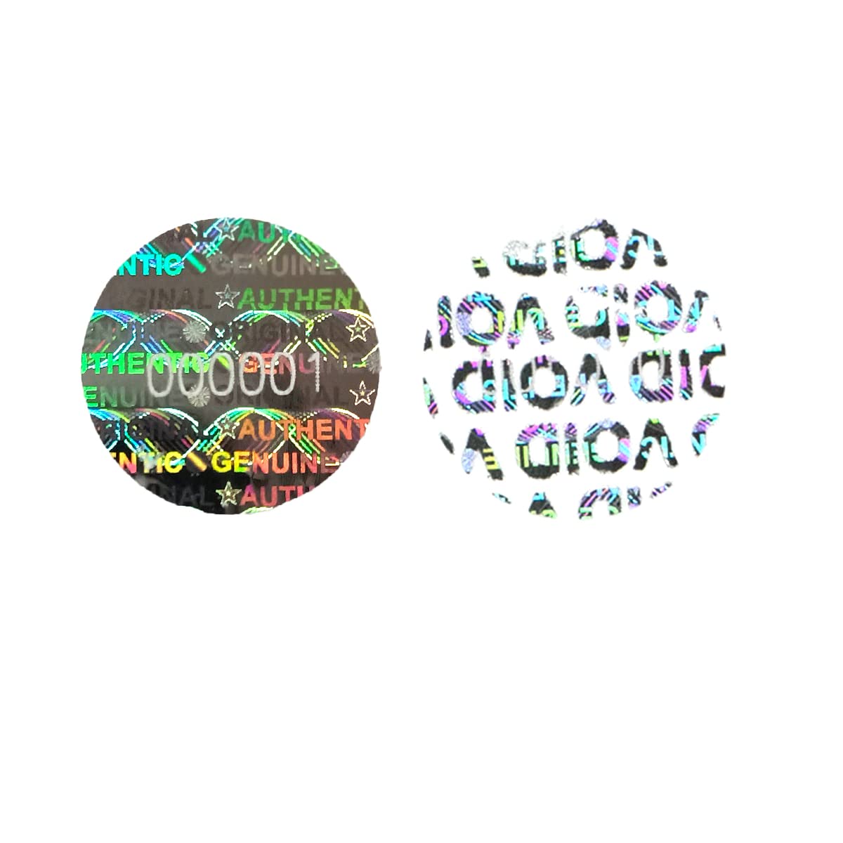 360pcs Security Tamper Evident Seal Warranty Void Original Genuine Authentic Hologram Labels/Stickers / Unique Sequential Serial Numbering Tamper Proof Stickers(0.6inch,Silver,GQYH)