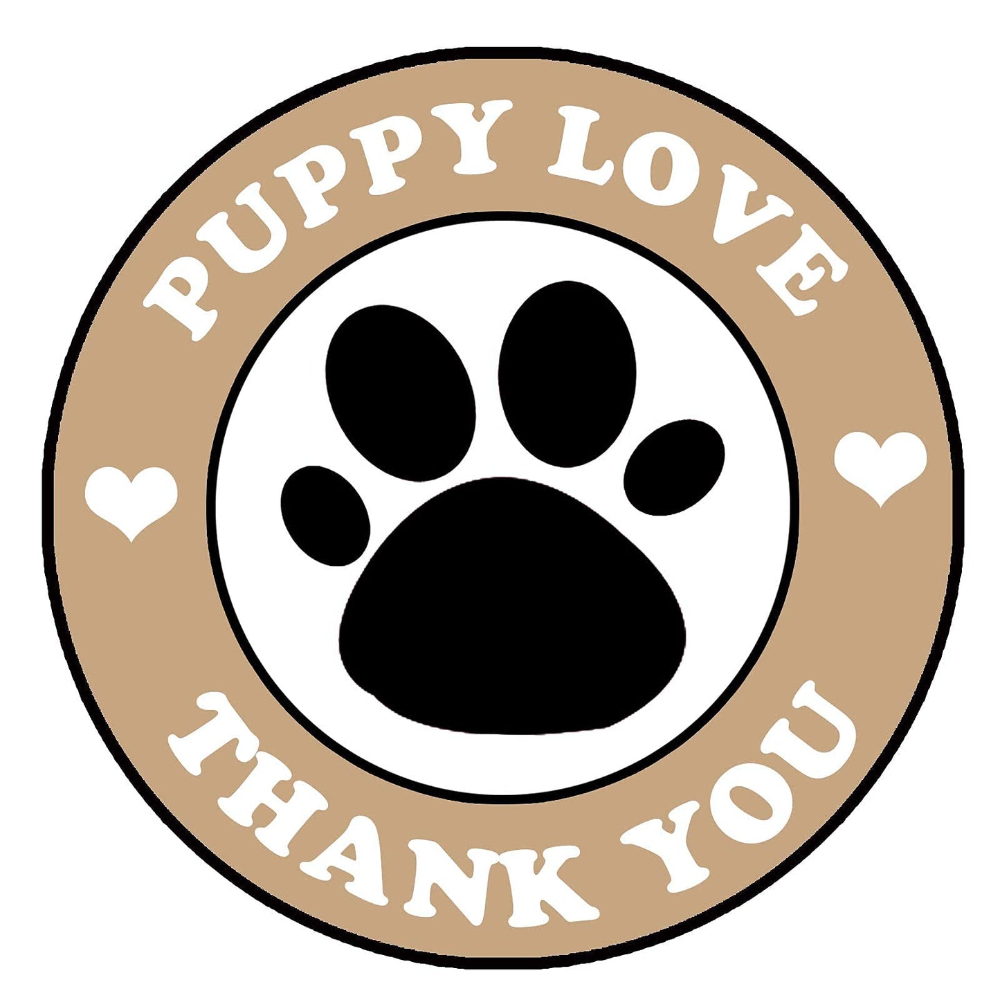 Paw Prints Stickers,Puppy Love Thank You Labels,Paw Prints Animal Stickers Roll for Kids,Parties,Vets,Kennels,Crafts Shop,Small Business and Mailing,1.5 Inch 500 Pcs Per Roll
