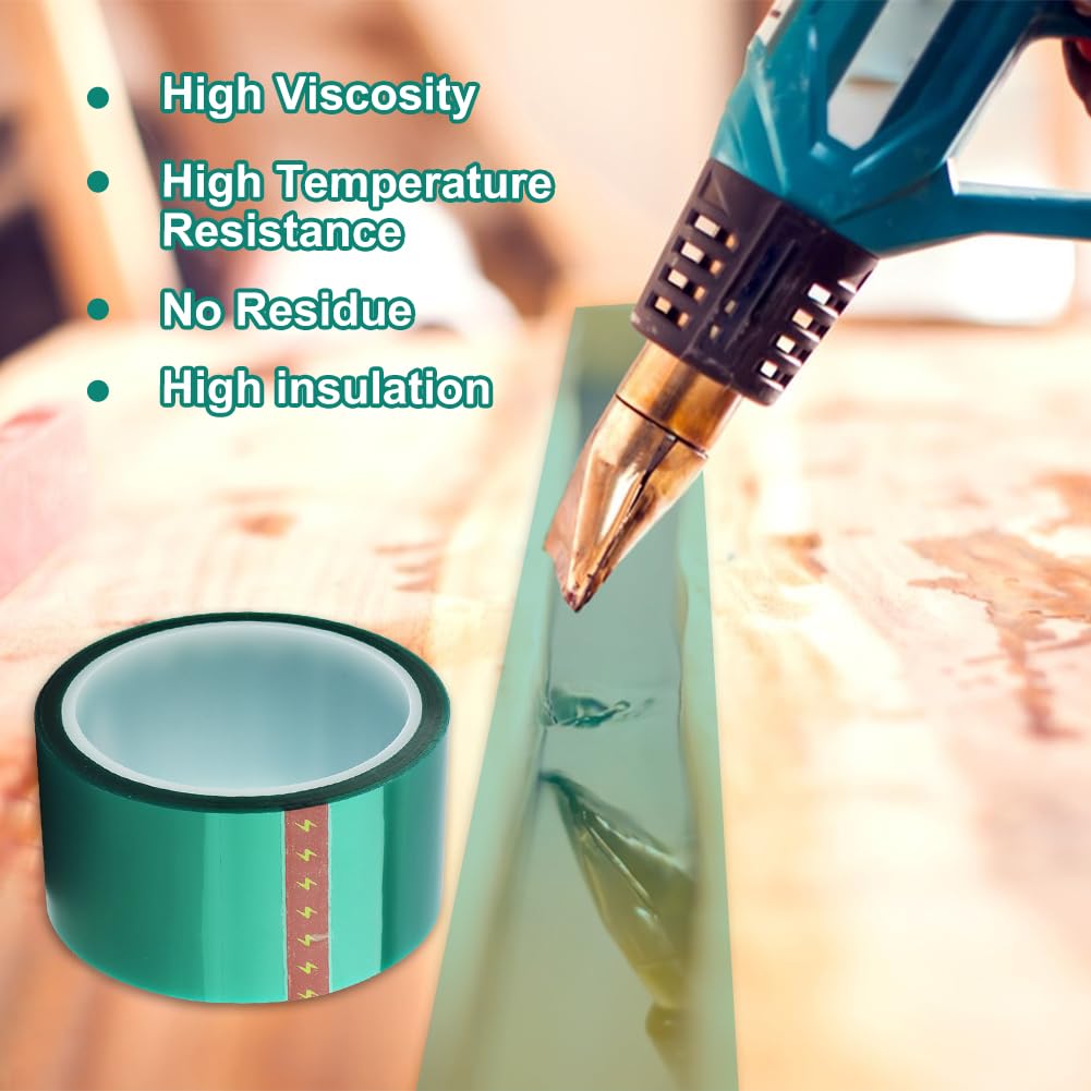 Resin Tape for Epoxy Resin Molding, 2 inch Wide 108FT Long Epoxy Tape, Thermal Adhesive Tapes, High-Temperature Heat Insulation, Easy Peel, Release Tapes for River Tables, Remove Residue