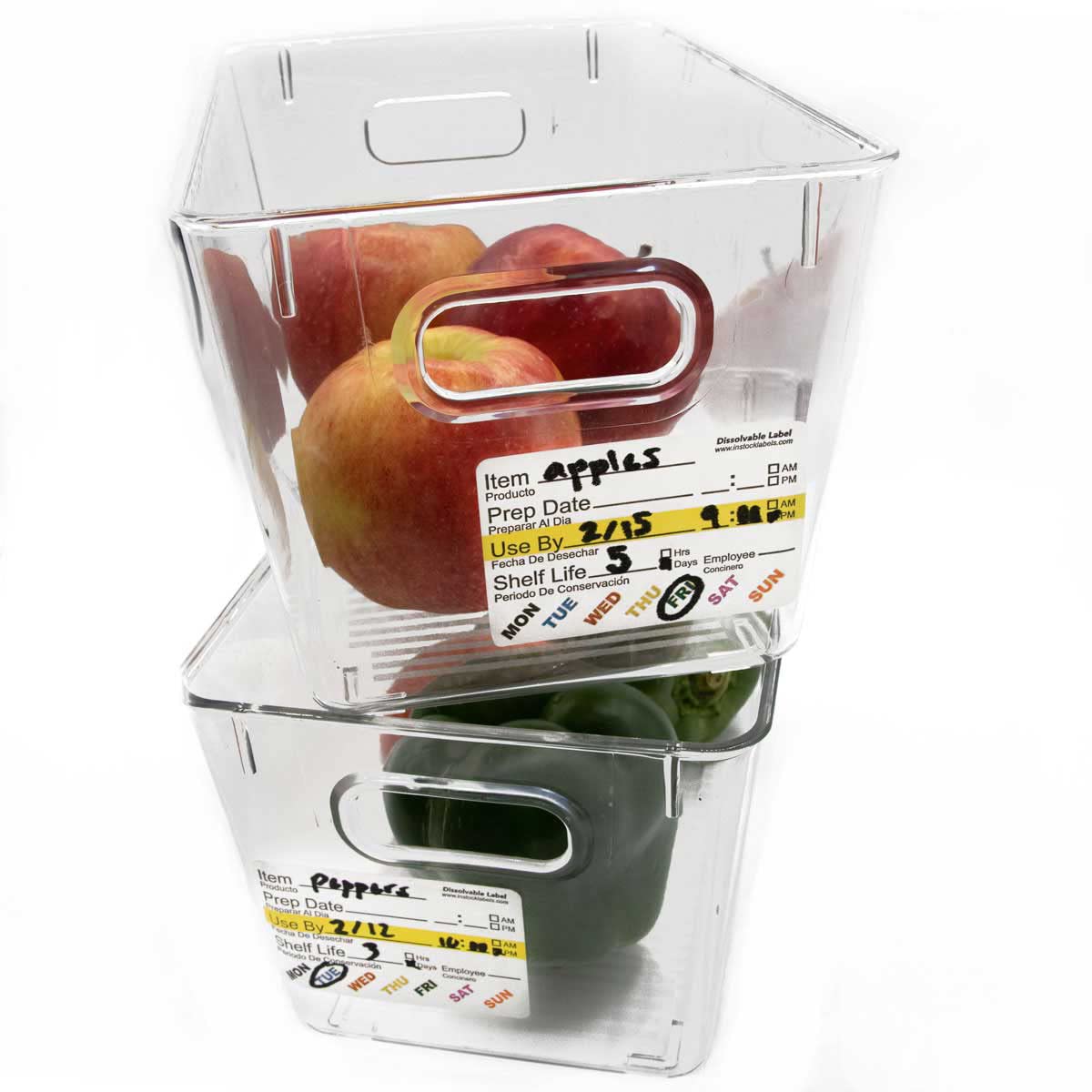 InStockLabels Dissolvable Food Labels - 2” x 3” (500 Labels) - Rotation Food Stickers for Kitchen & Restaurant Supplies - Ideal for Jar, Containers and Freezer Storage, Kitchen Stickers 500