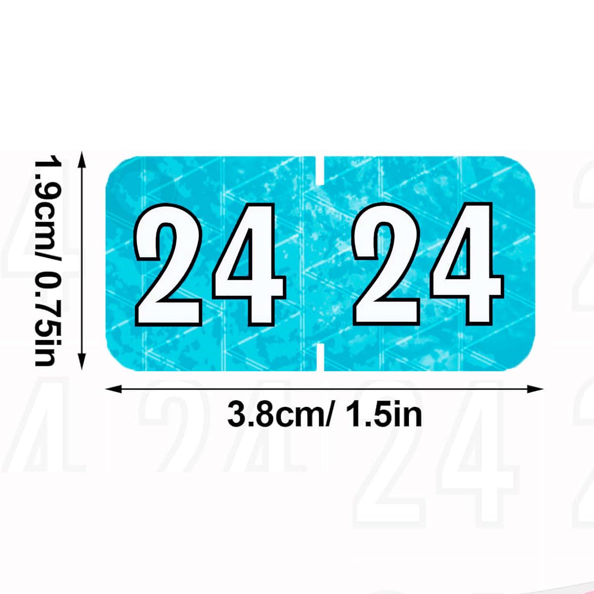 500 Pieces 2024 Year Stickers File Folder Labels 3/4" x 1 1/2" Rectangle Coded Colored Self-Adhesive for Tab File Folders Office Supplies (Blue, White)