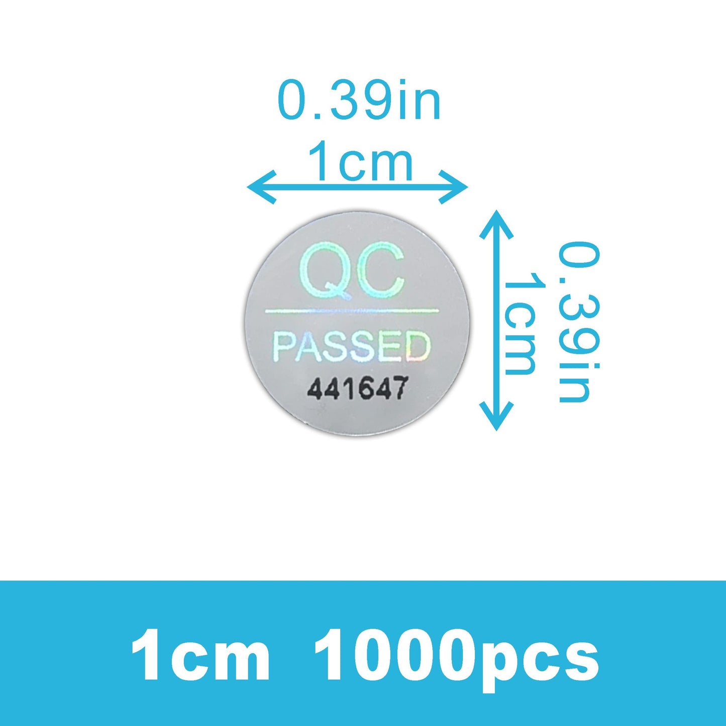 1100pcs 0.39 inch QC Passed Tamper Proof Stickers Silver High Security Tamper Evident Warranty Void Hologram Labels w/Unique Sequential Serial Numbering Silve 1100pcs