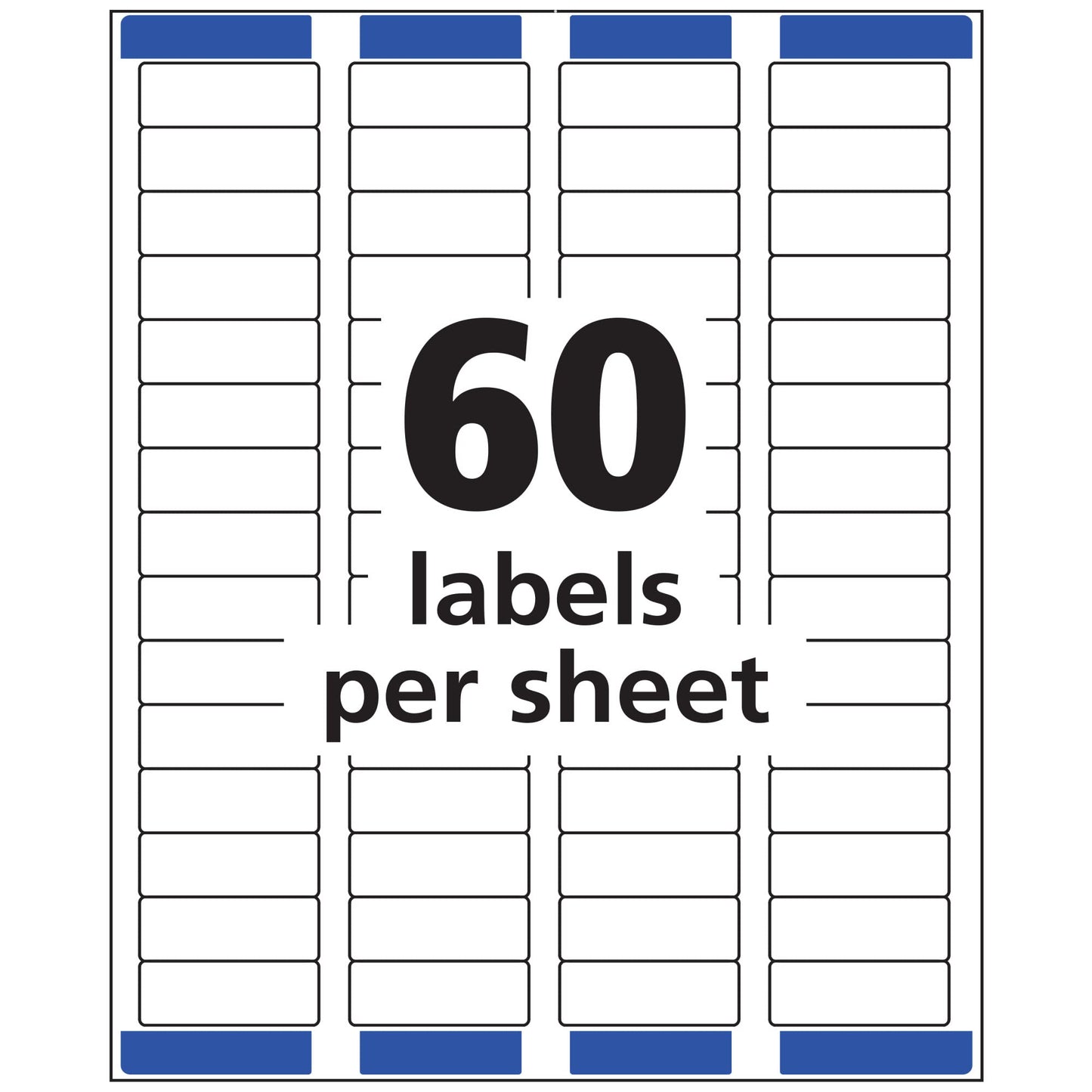 Avery Printable Return Address Labels with Sure Feed, 2/3" x 1-3/4", Matte Clear, 600 Blank Mailing Labels (18695)