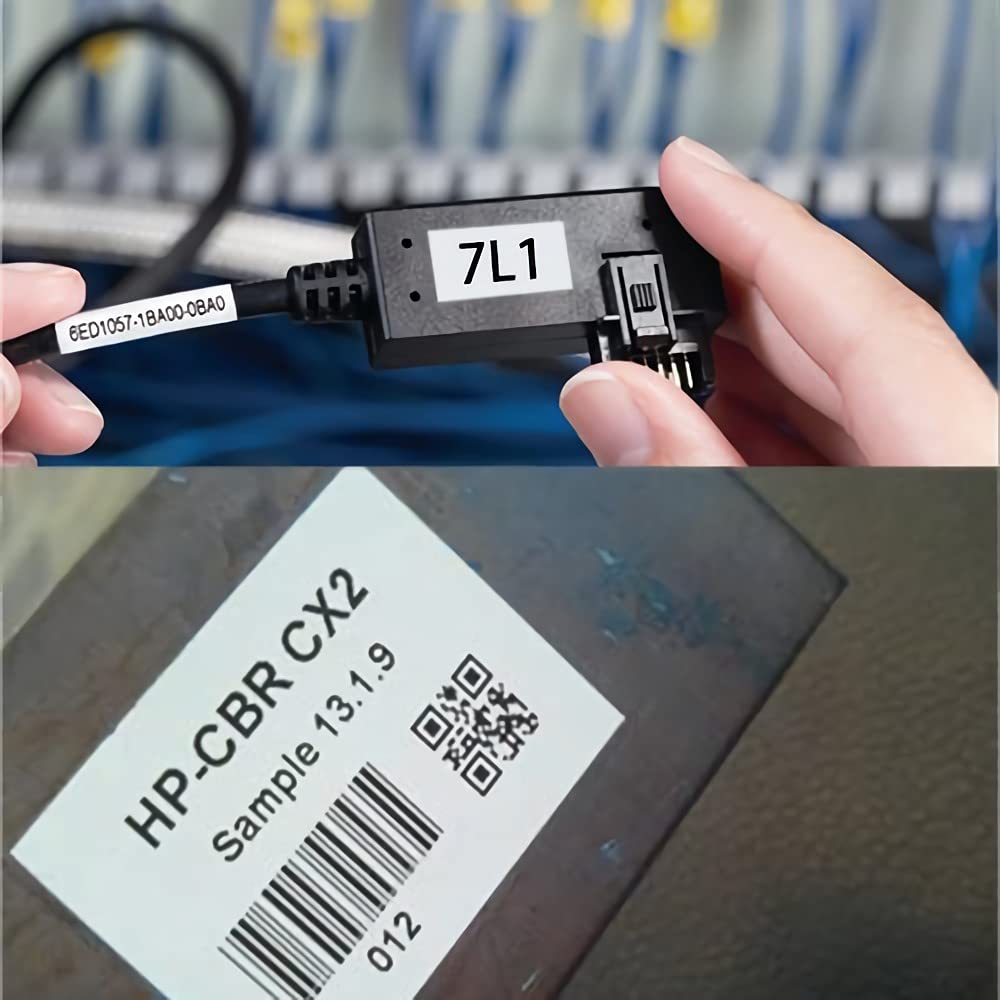 Compatible Label Tape Replacememt for M21-750-499 Cartridge, 3/4 inches Nylon Labels Tape,Black on White Nylon Cloth Film Work with BMP21-PLUS/LAB M210 LAB M211 Printer-16' Length 0.75" Width 4 Pack