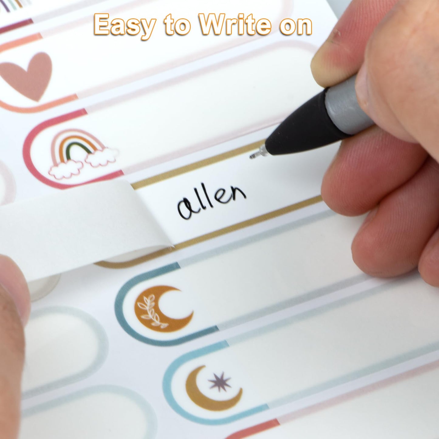 128 Pcs Baby Bottle Labels for Daycare, Waterproof Name Labels for Daycare, School Name Label Stickers for Kids, Self - Laminating Self Adhesive, Name Tags Stickers