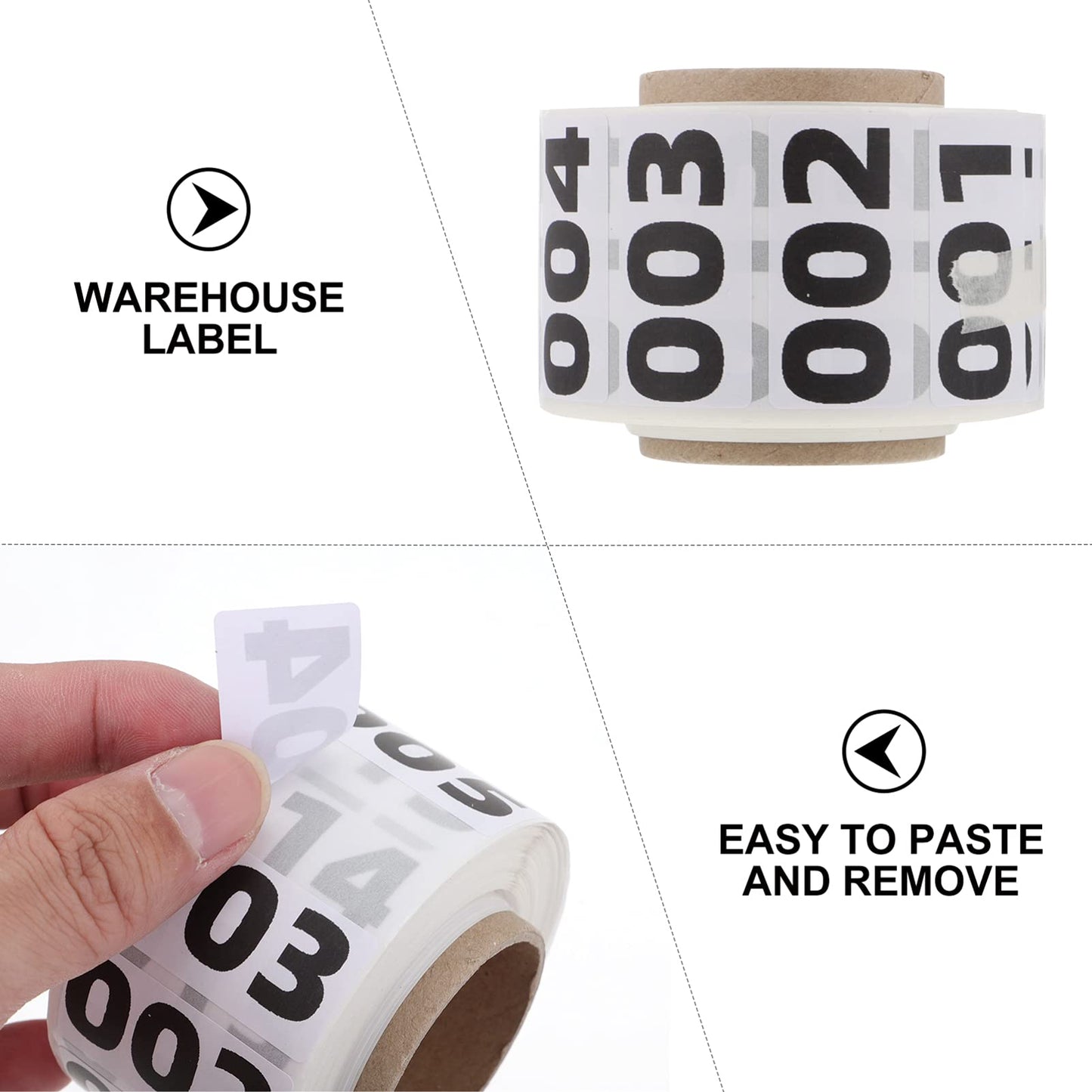 Number Stickers, Inventory Labels, Self Adhesive Waterproof Labels Consecutive Number Inventory Number Labels for Moving Box Classification(1000pcs)