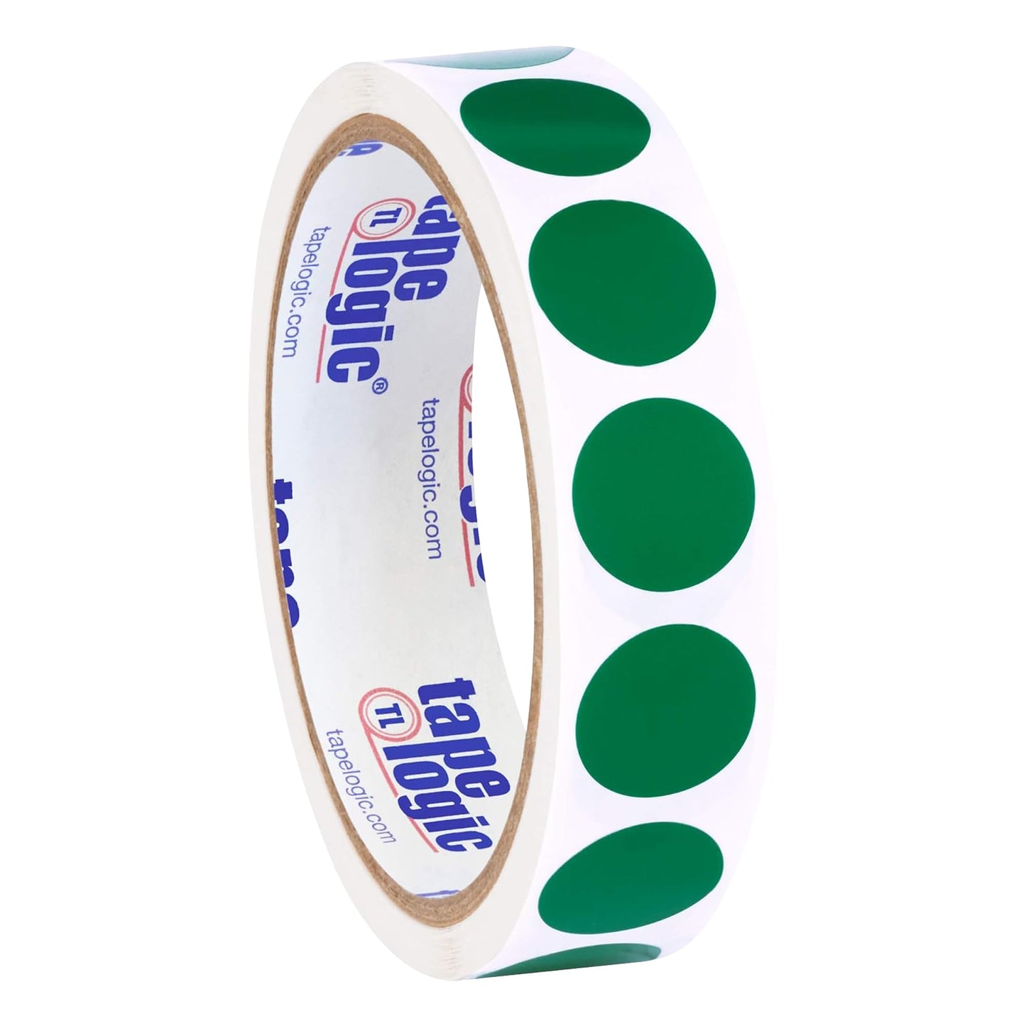 Tape Logic Colored Polka Dot Label Stickers 3/4" Green (500-pk) Small Round Circle Sticker Labels Blank Dots for Color Coding, School Supplies for Classroom Paper, Teachers, Students & Kids