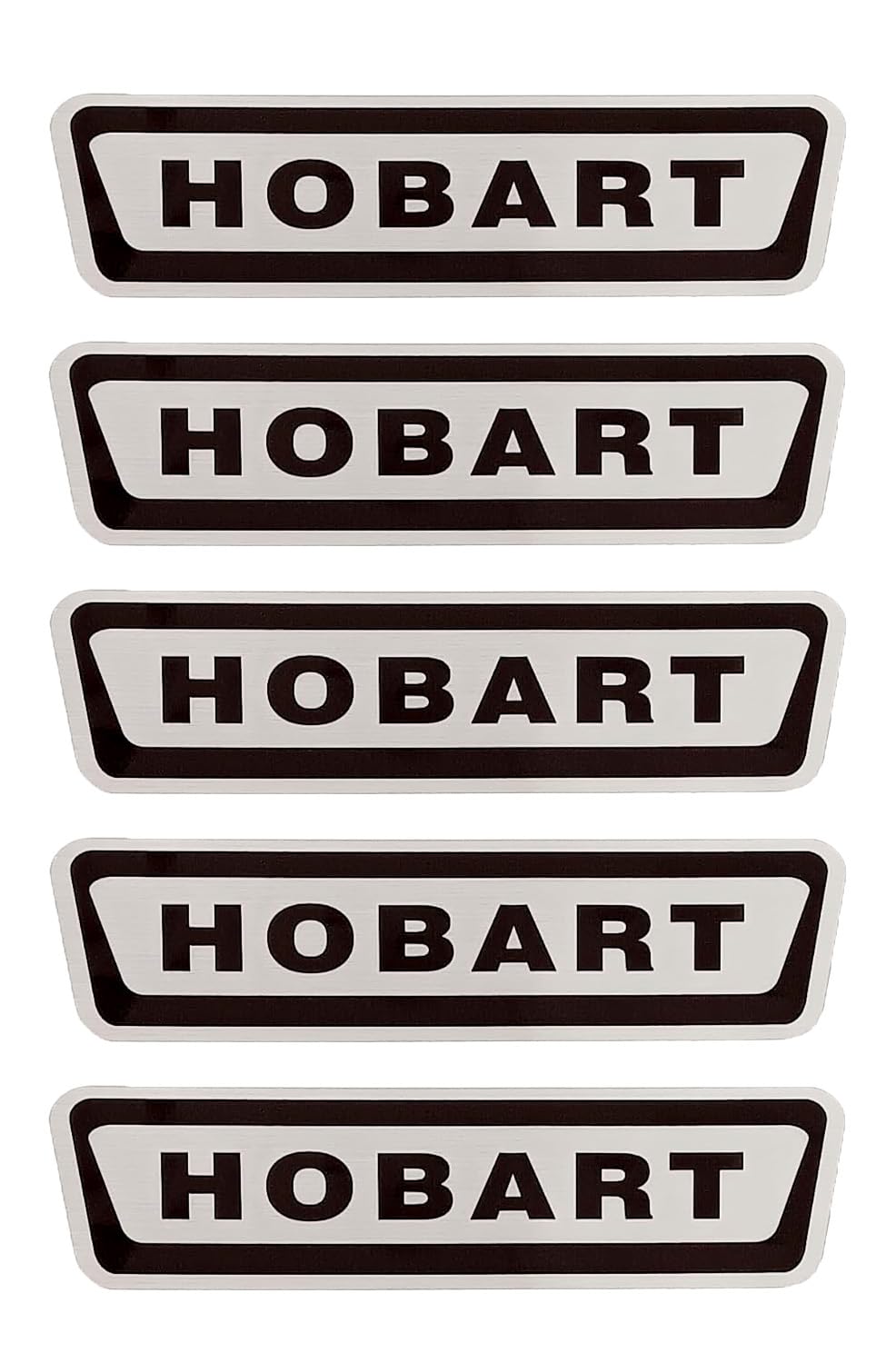 Hobart Genuine OER Replacement Part - Small Metallic Label Set - Pack of 5 (4.1" x 1.3")