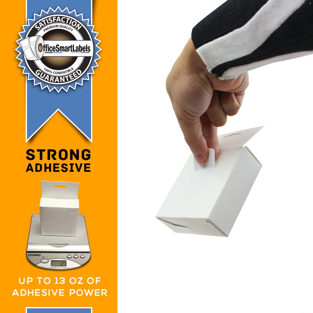 OfficeSmartLabels 2-1/4 x 1-1/4 inch, Multipurpose Labels, Compatible with 30334 (1 Roll / 1000 Labels Per Roll)