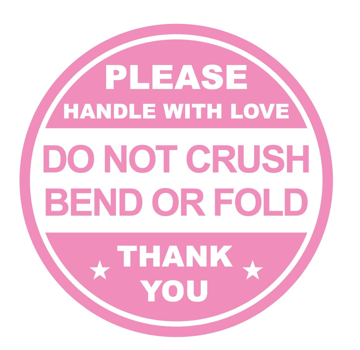 2 inch 150pcs Cute Pink Round Do not Crush Bend or Fold Envelopes Sticker,Shipping Labels