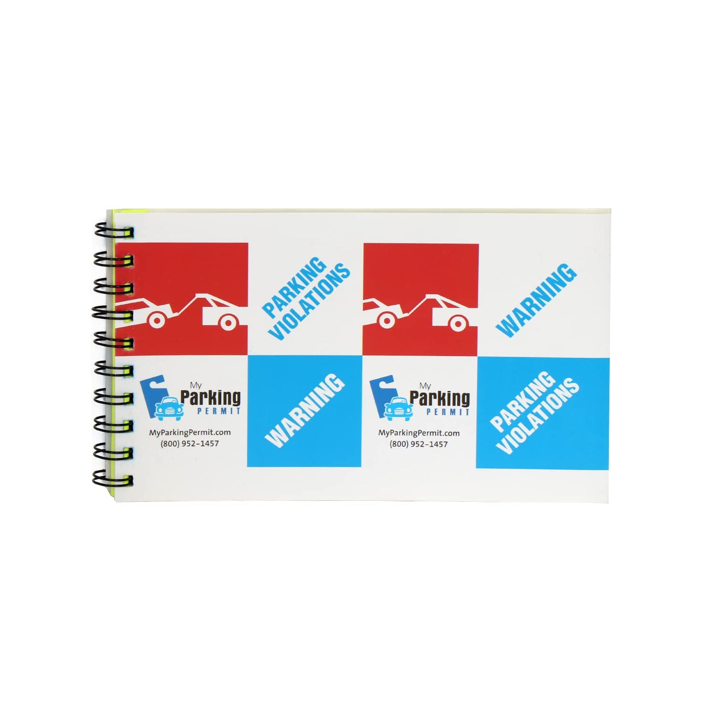 SmartSign Warning Parking Violation Stickers, Book of 50 Stickers, 5" x 8", Move Vehicle Immediately to Avoid Towing Sticker, Hard to Remove Write-On Tickets, Fluorescent Yellow Stickers Book