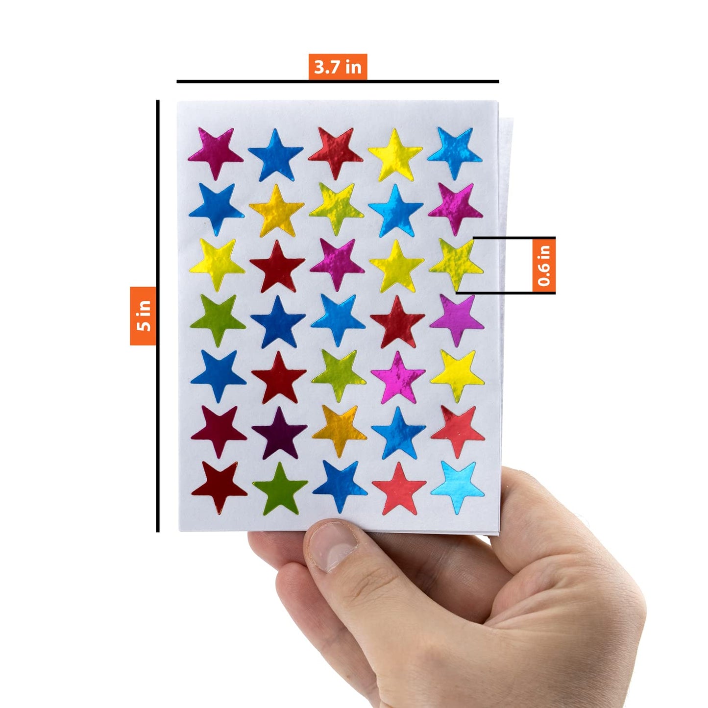 3500 Count Star Stickers for Paper Notebook, Journal Self-Adhesive Foil Star Labels 100 Sheets (Mixed Colors)