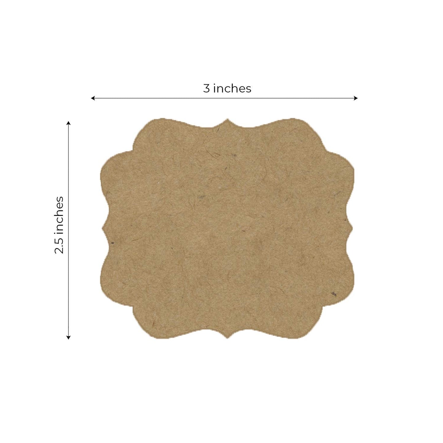 2.5" x 3" Vintage Frame Brown Kraft Present Tag Sticker / 250 Present Labels/Canning Packaging Organization Label/Made in The USA