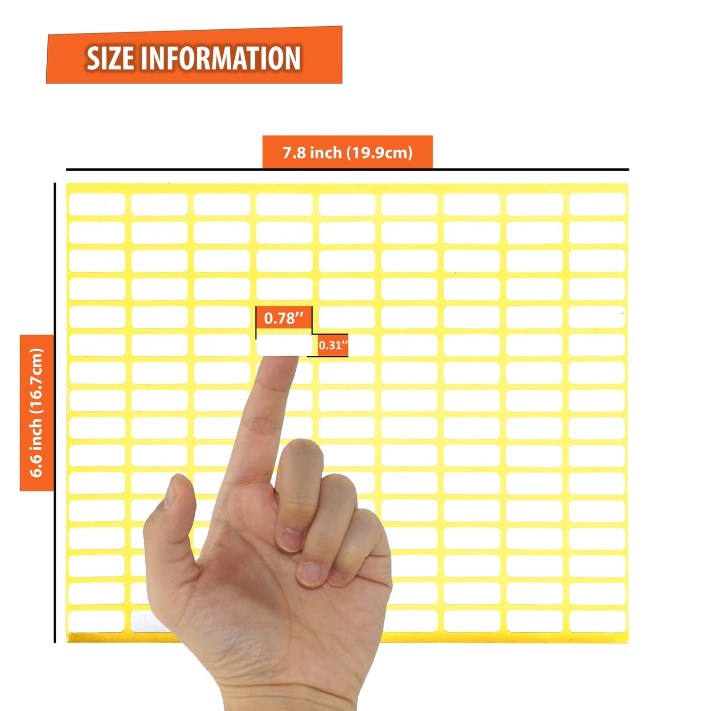 Pack of 6480, 45 Sheet White Rectangle Labels Small Blank Stickers Self Adhesive Writable Stickers for Office Home DIY Craft Supplies 0.3 x 0.8 Inch