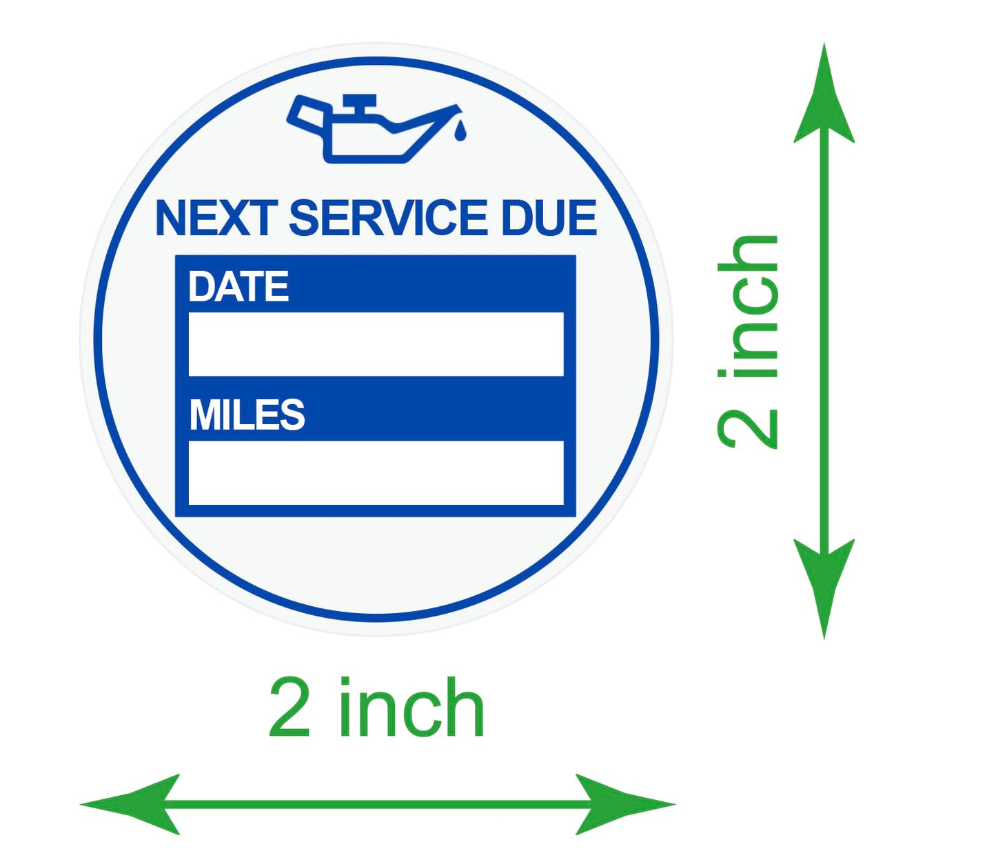 2 inch 102PCS Next Service Due Static Cling Labels Easy Remove Oil Change Stickers - Static Cling Labels-Poskornwel… (Blue 2 inch)