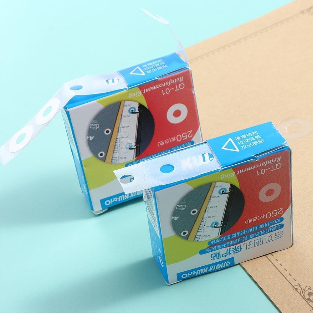 250Pcs Transparent Self-Adhesive Hole Reinforcement Labels Round Stickers, Hole Punch Protector Stickers Loose Leaf Paper Hole Sticker, Labels and Stickers, Hole Reinforcement Stickers