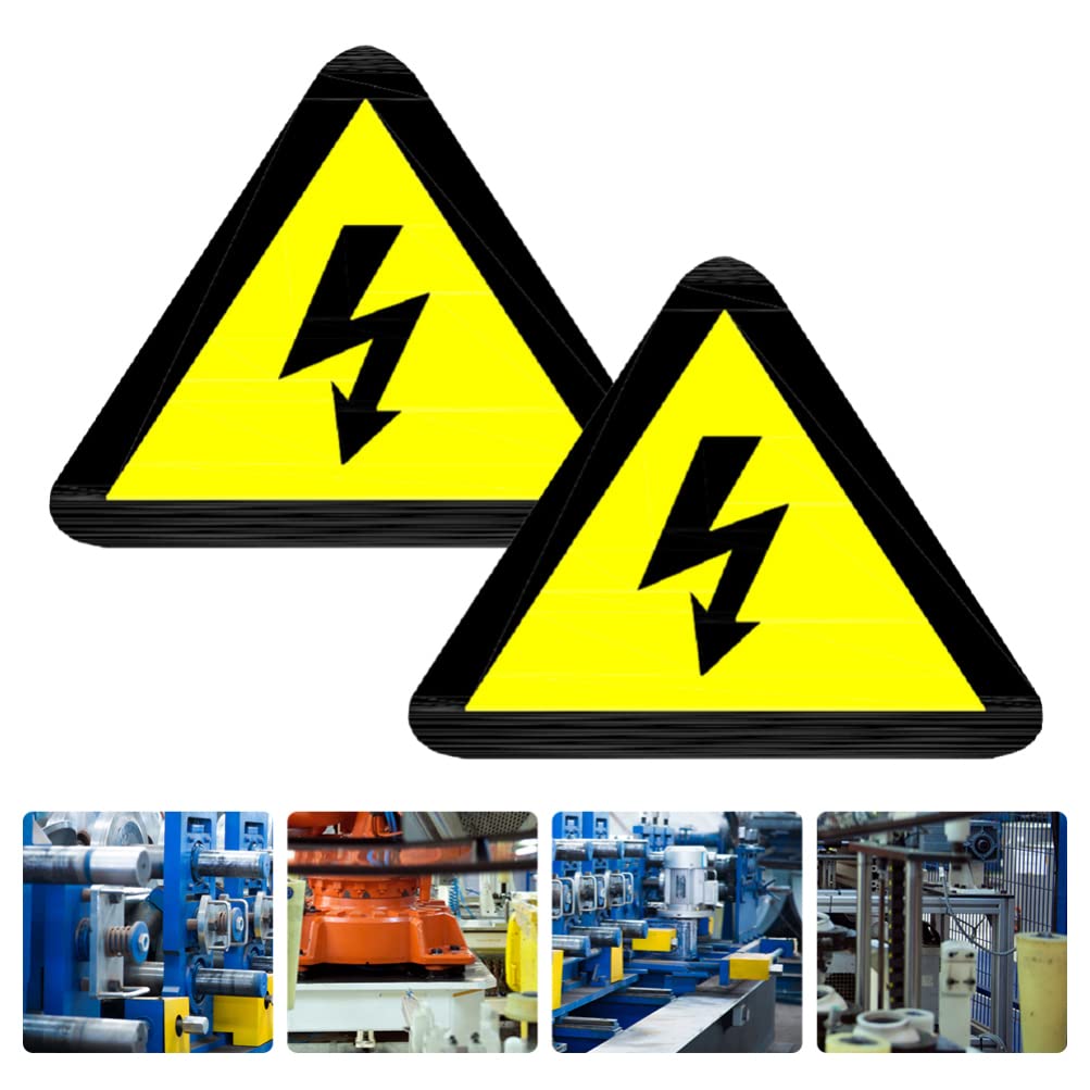 20 Sheets Electrical Hazard Warning Safety Sign High Voltage Warning Labels Caution Risk Danger Sticker Adhesive Labels Adhesive Stickers