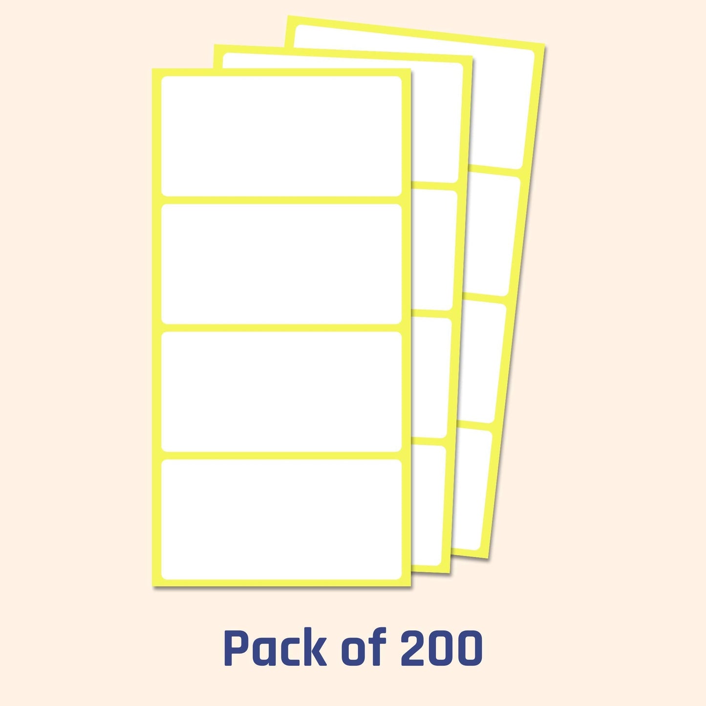200 Pack, 4" x 2", Labels Stickers for Storage Bins - Matte White 200 Pack