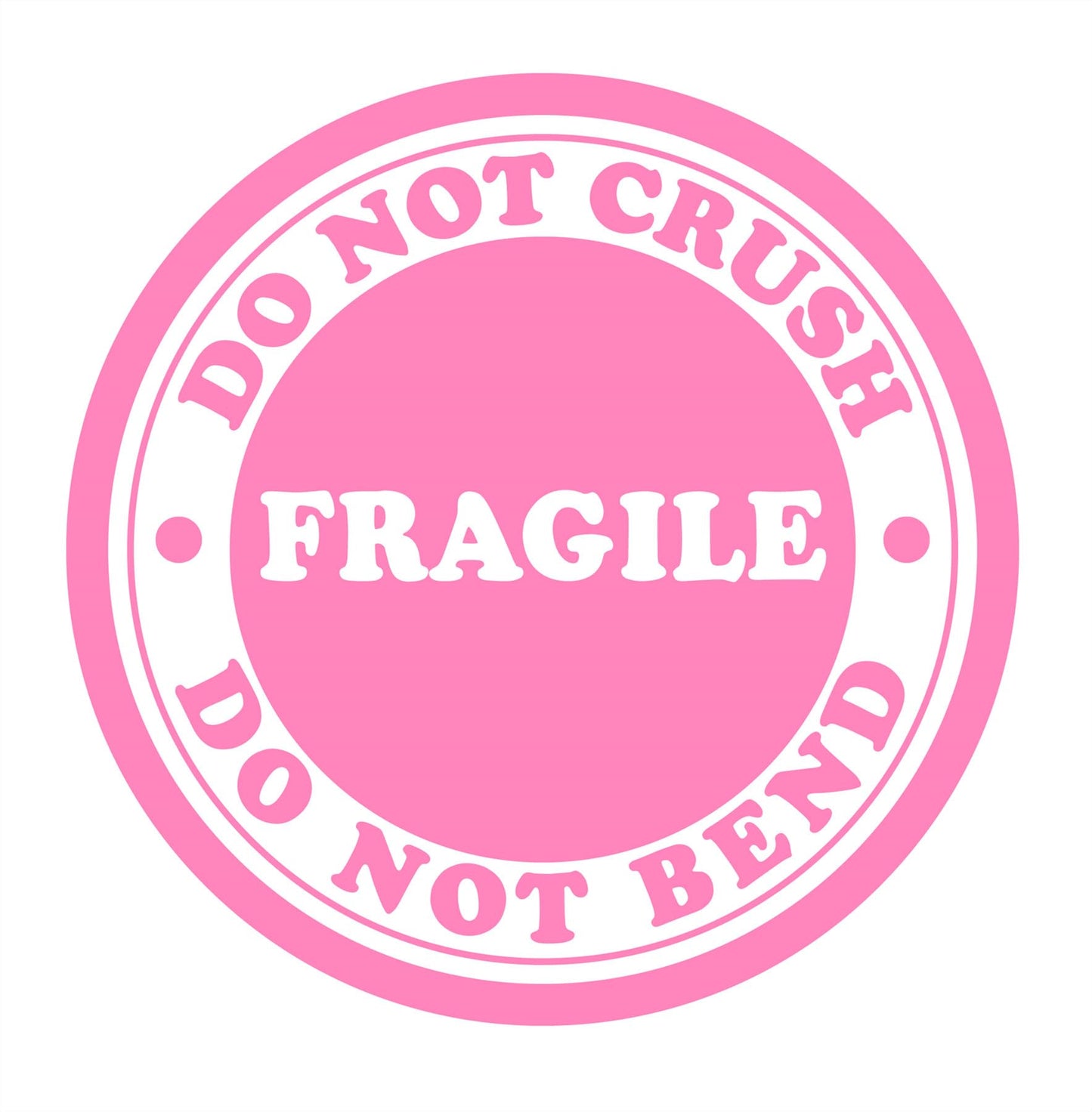 Fragile Do Not Crush Not Bend Sticker,2inch 300pcs Cute Fragile Shipping Sticker for Box Cartons Envelops